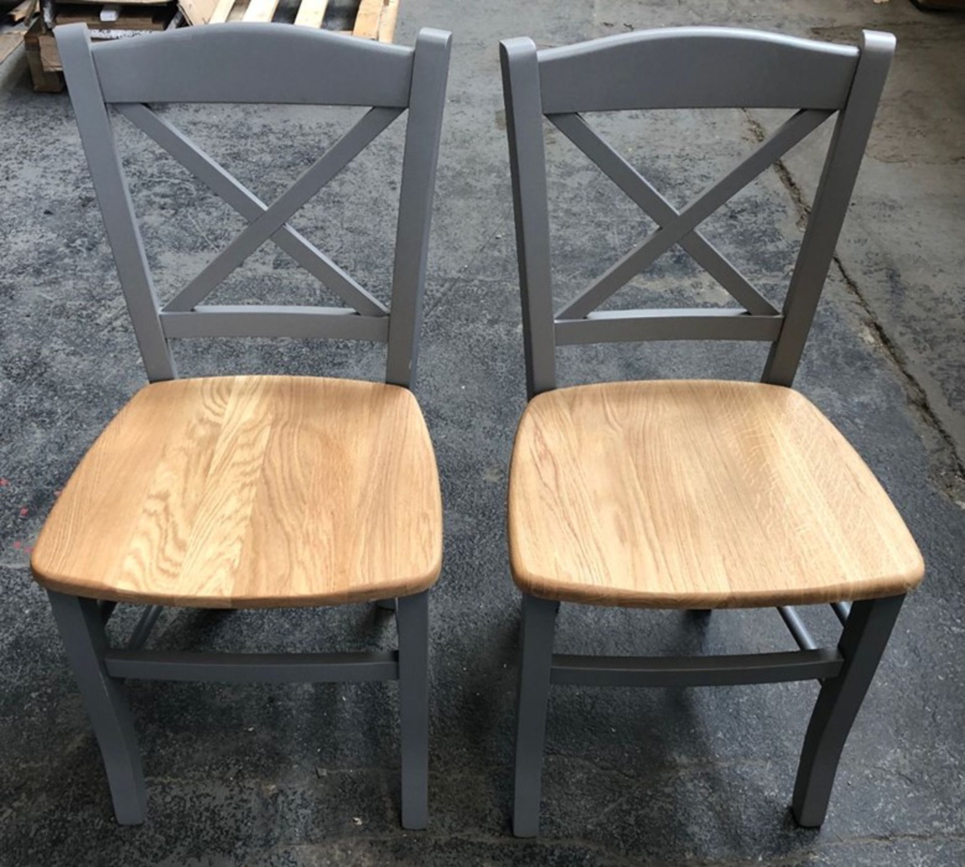 2 x JOHN LEWIS CLAYTON DINING CHAIRS - GREY