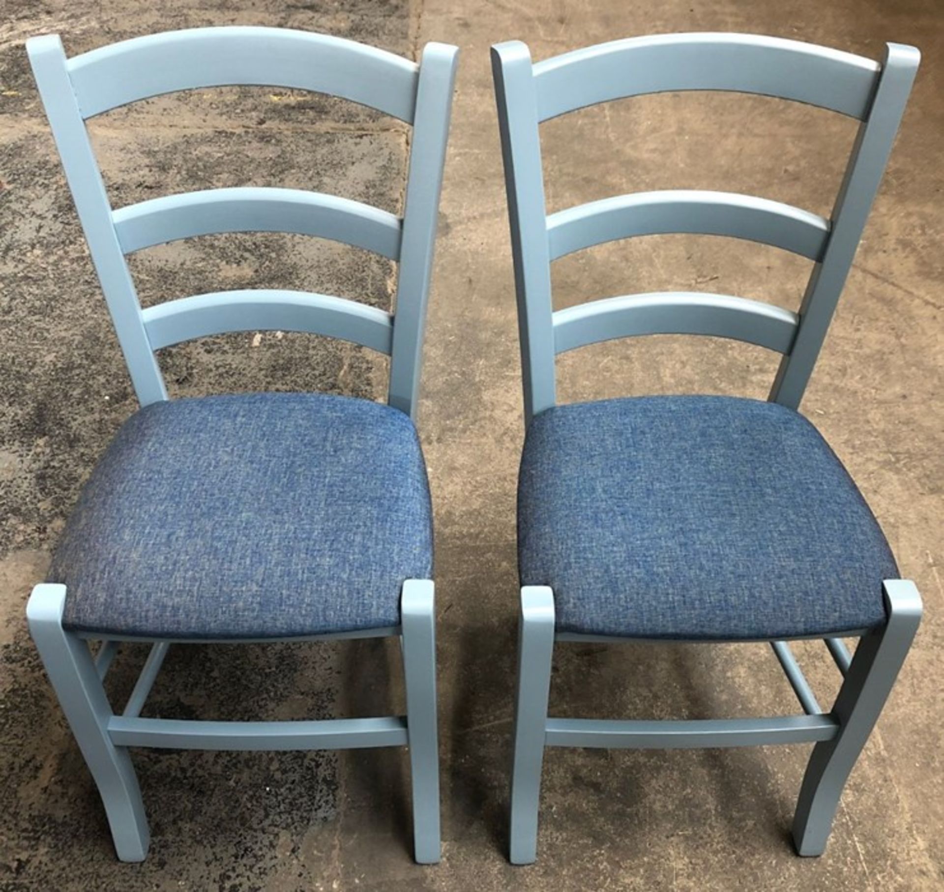 2 x JOHN LEWIS TAVERN DINING CHAIRS - BLUE