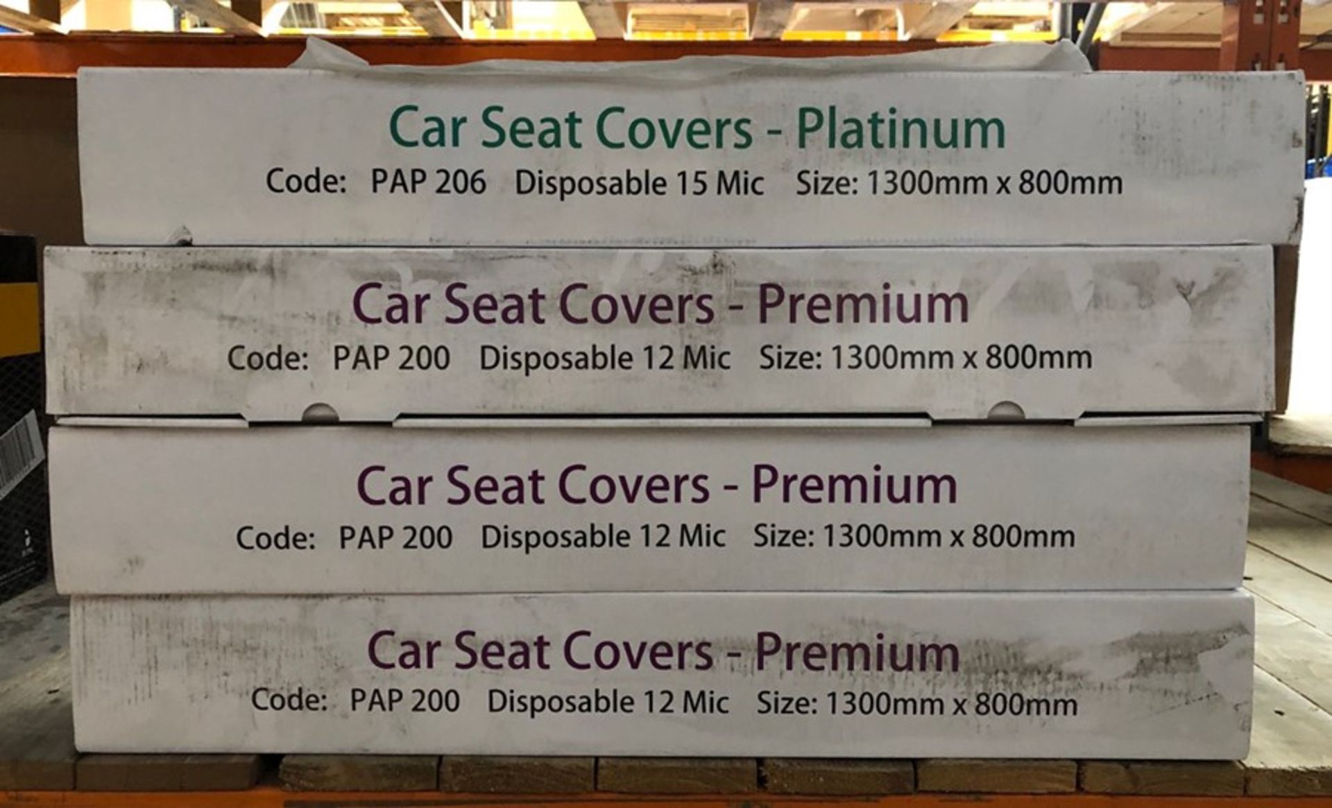 4 X BOXES OF DISPOSABLE CAR SEAT COVERS