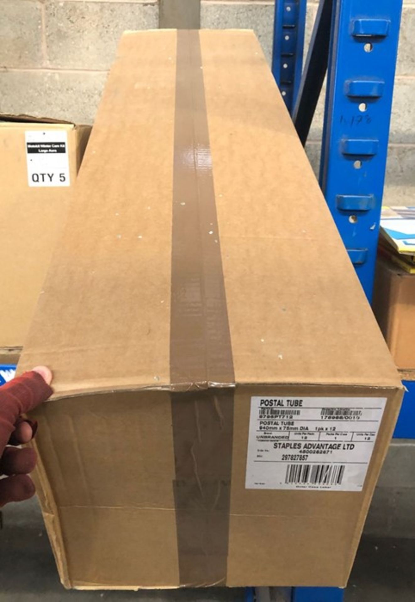 1 X BOX TO CONTAIN VERY LONG POSTAL TUBES