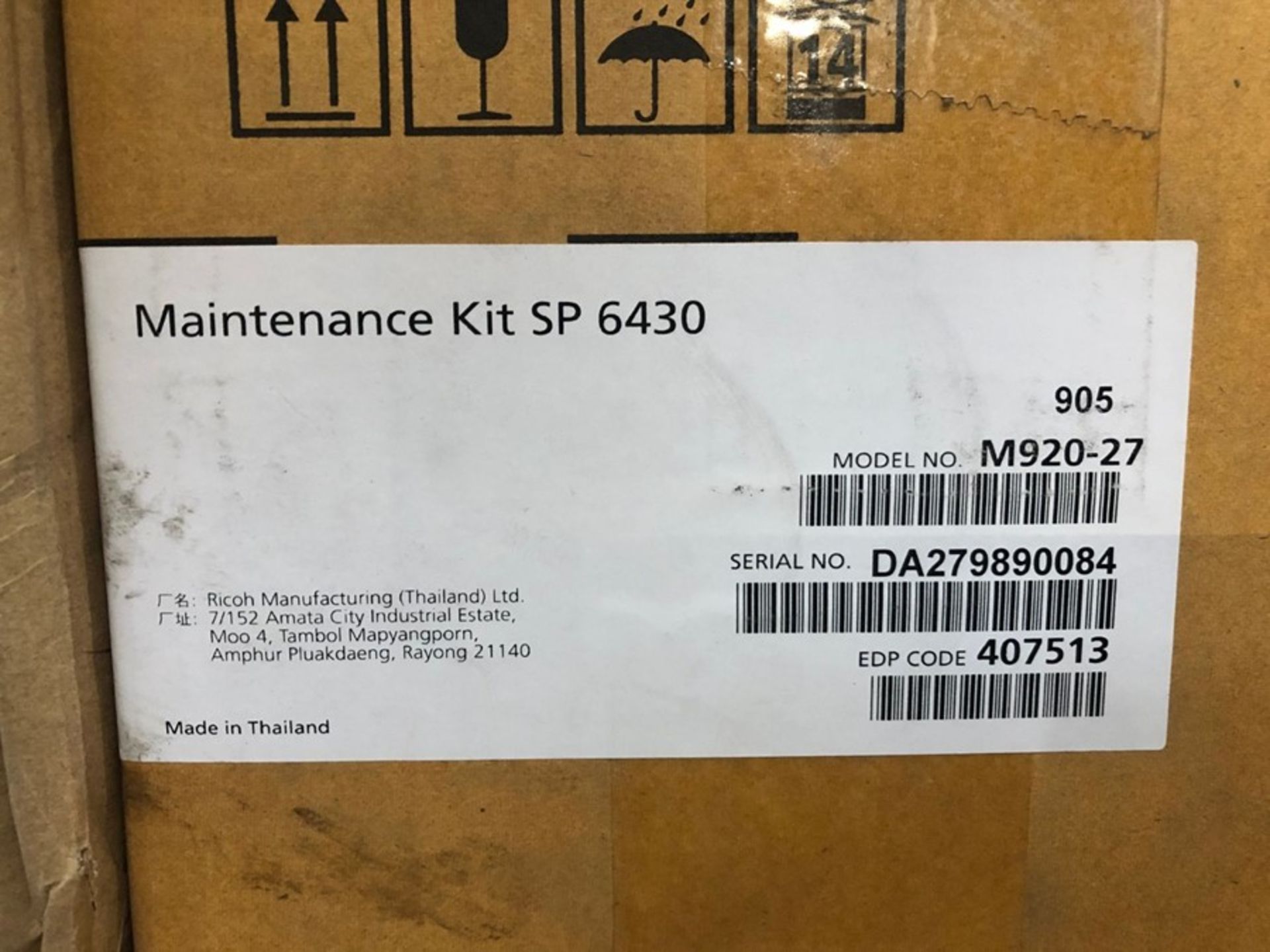 1 X MAINTENANCE KIT SP 6430 / UNTESTED, LOOKS AS NEW