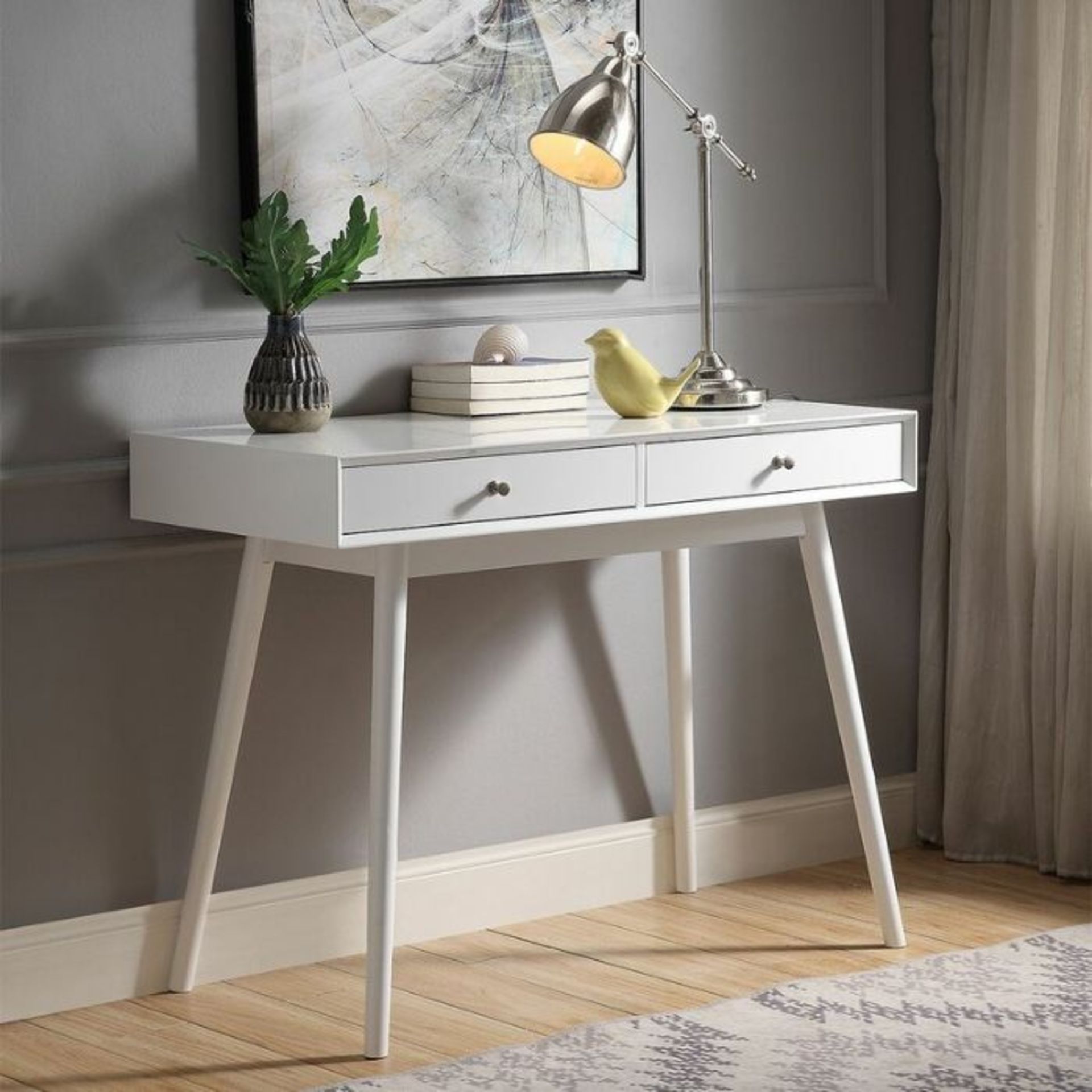 HEDMARK 2 DRAWER CONSOLE TABLE WHITE