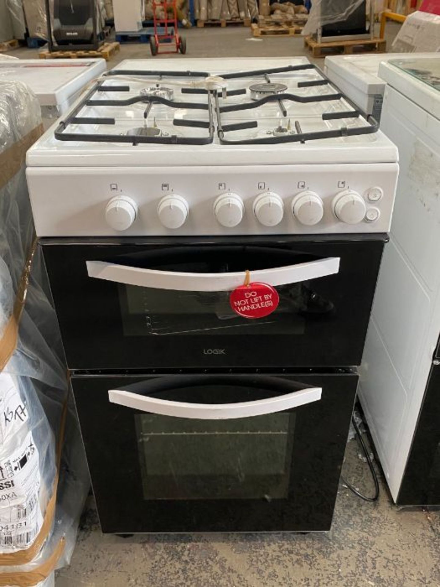 LOGIK LFTC50W16 ELECTRIC COOKER / RRP £289.00 /MISSING BURNER CROWNS AND FLAME HEADS/ UNTESTED