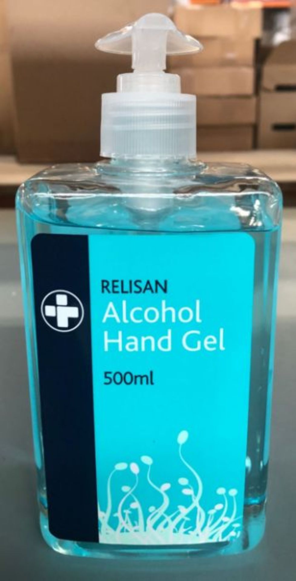 1 X BULK PALLET TO CONTAIN 44 X BOXES OF RELISAN ALCOHOL HAND GEL / 20 X 500ml BOTTLES PER BOX / - Image 2 of 2