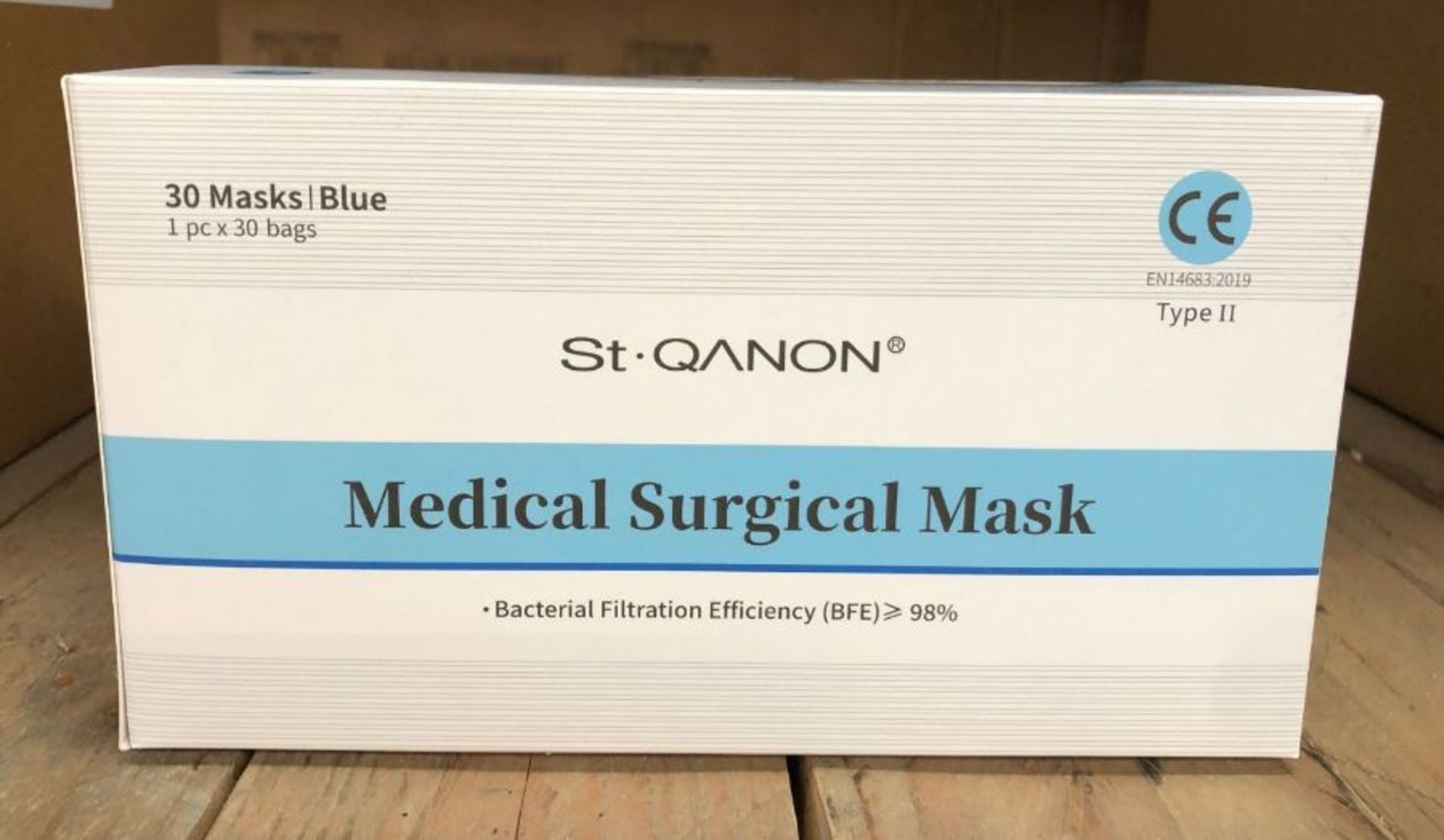 50 X PACKS OF ST QANON MEDICAL SURGICAL MASKS - 30 MASKS PER PACK / AS NEW