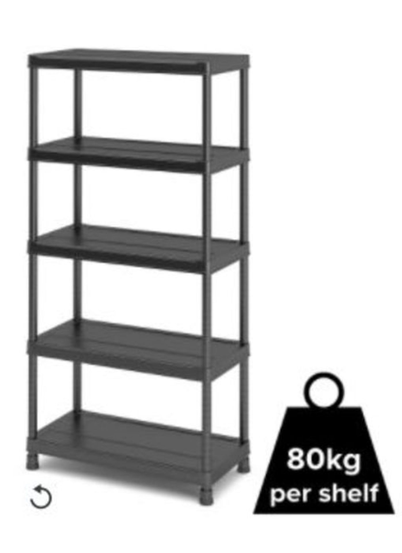 FORM LINKS 5 SHELF POLYPROPYLENE SHELVING UNIT (H)1820MM (W)900MM RRP £44.00