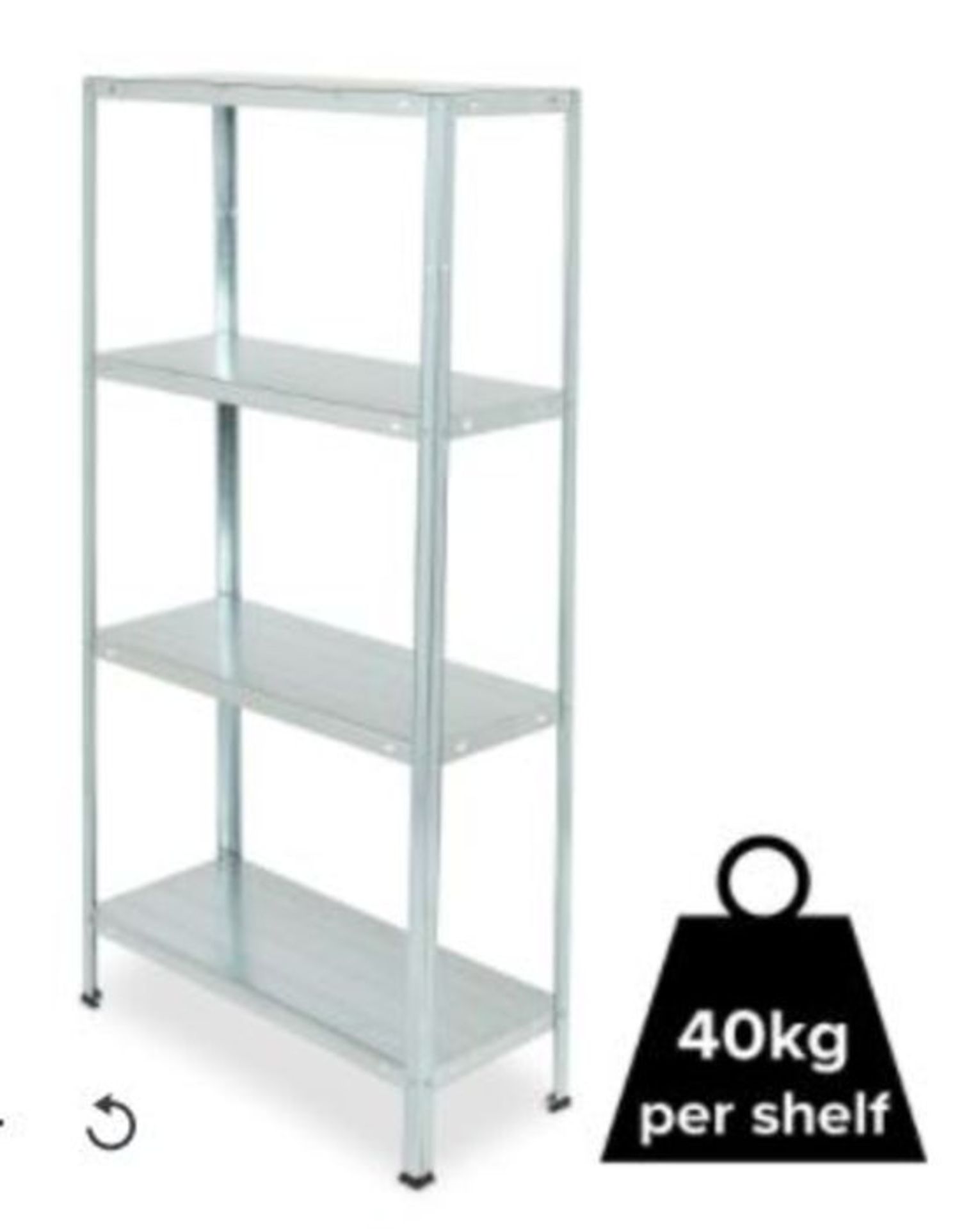 4 SHELF STEEL SHELVING UNIT (H)1400MM (W)700MM RRP £17.00