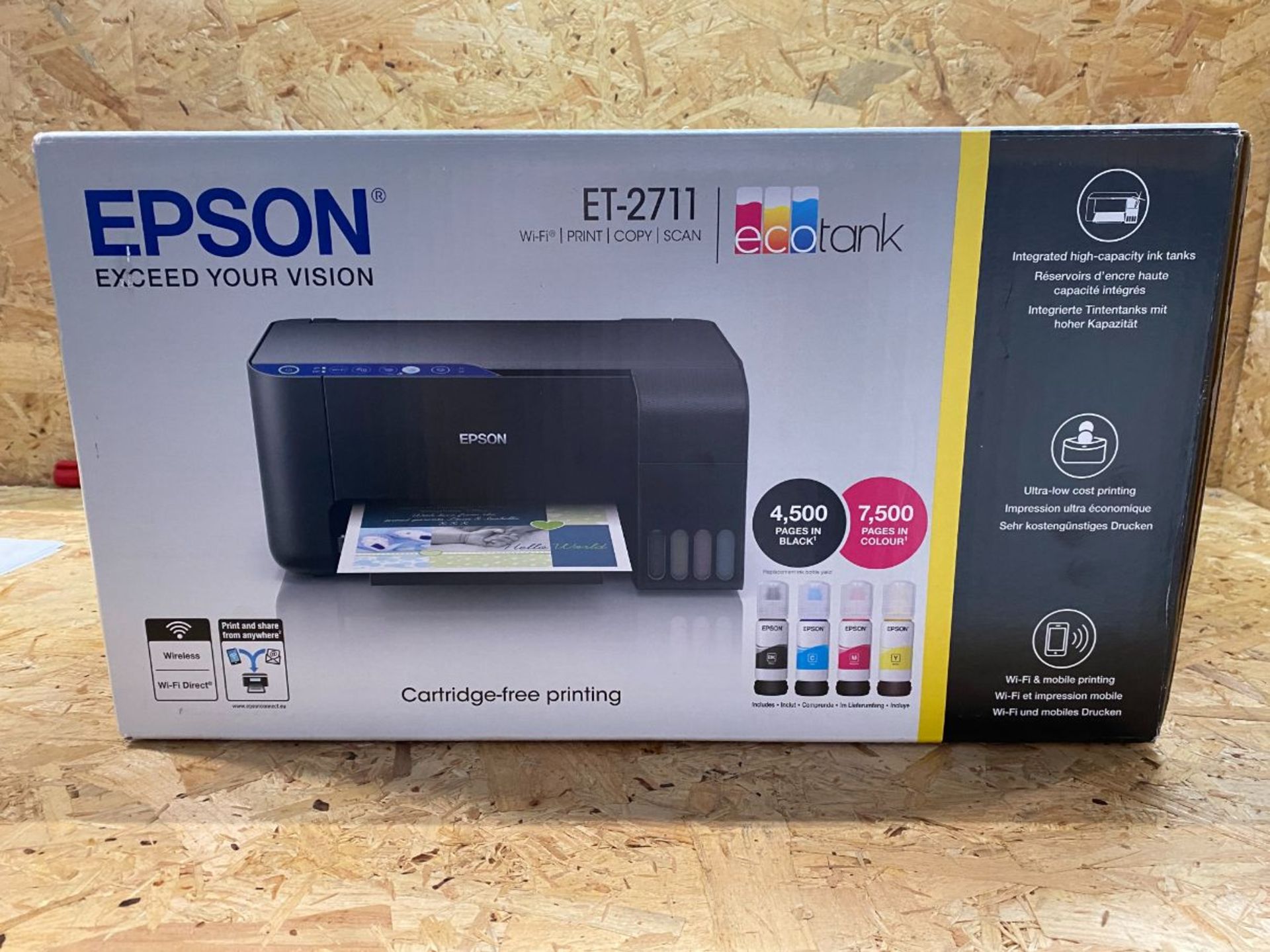 1 X EPSON EXCEED YOUR VISION ET-2711 PRINTER / RRP £154.99