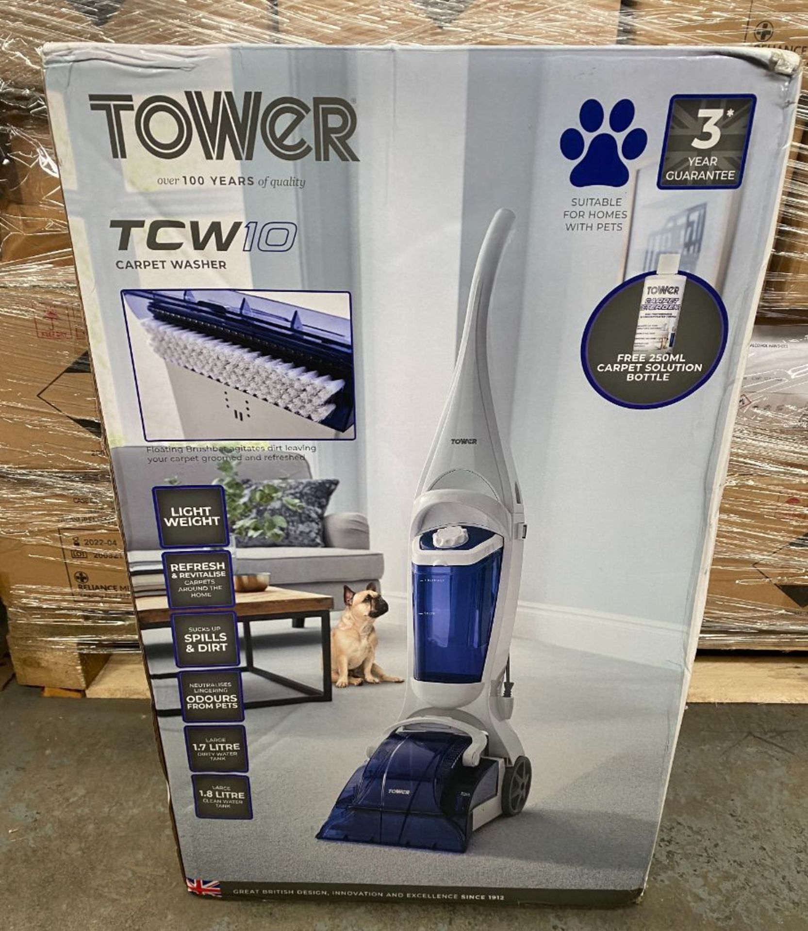 1 X TOWER TCW 10 CARPET WASHER / RRP £89.99