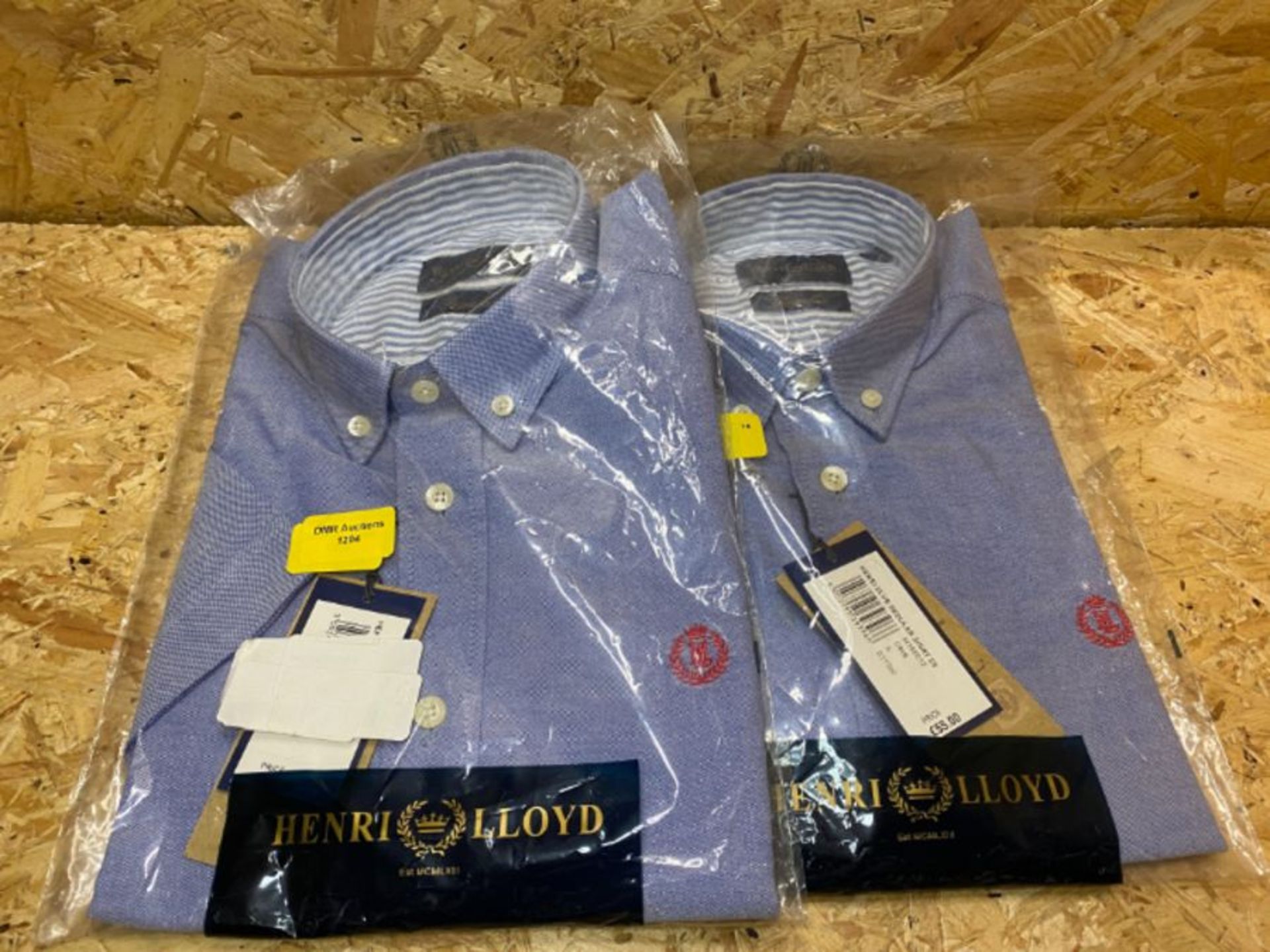 2 X HENRY LLOYD SHIRTS IN BLUE SMALL REGULAR FIT - UNTESTED CUSTOMER RETURNS - APPRAISALS