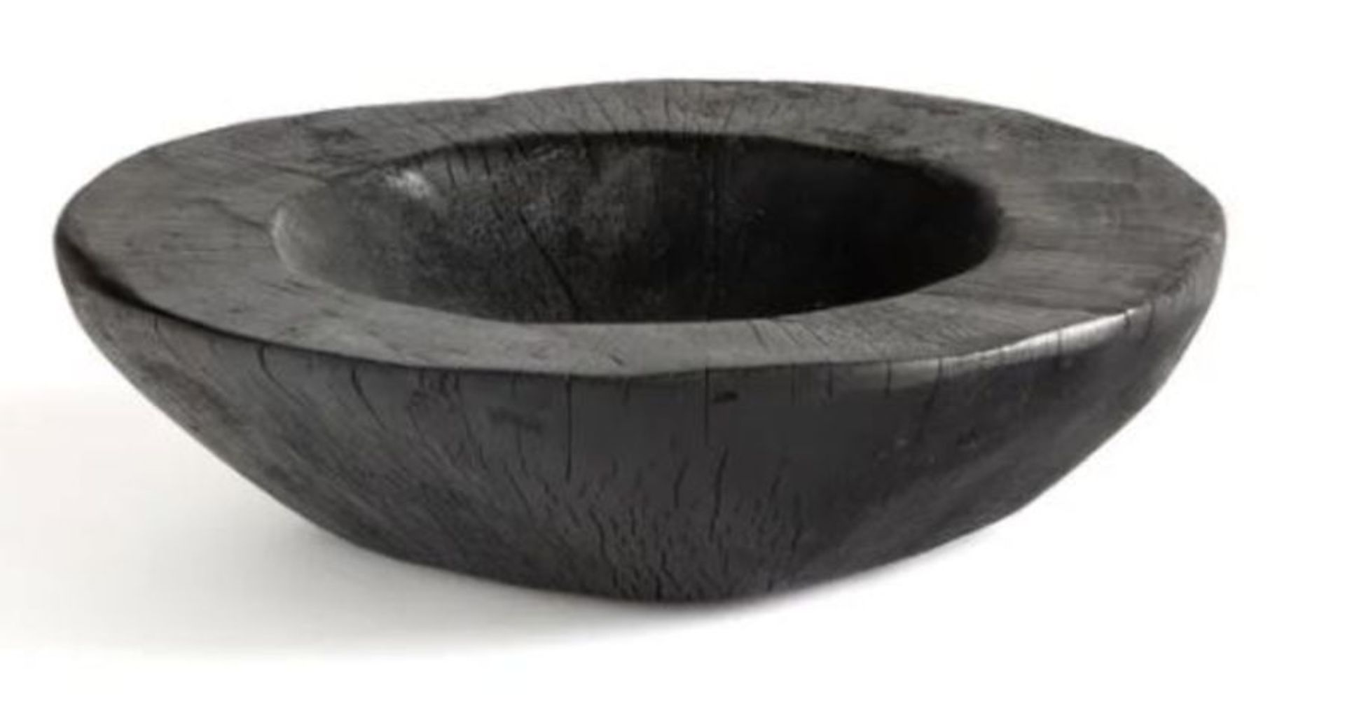 1 X UTAH BURNT WOOD DISH / GRADE A / RRP £70.00