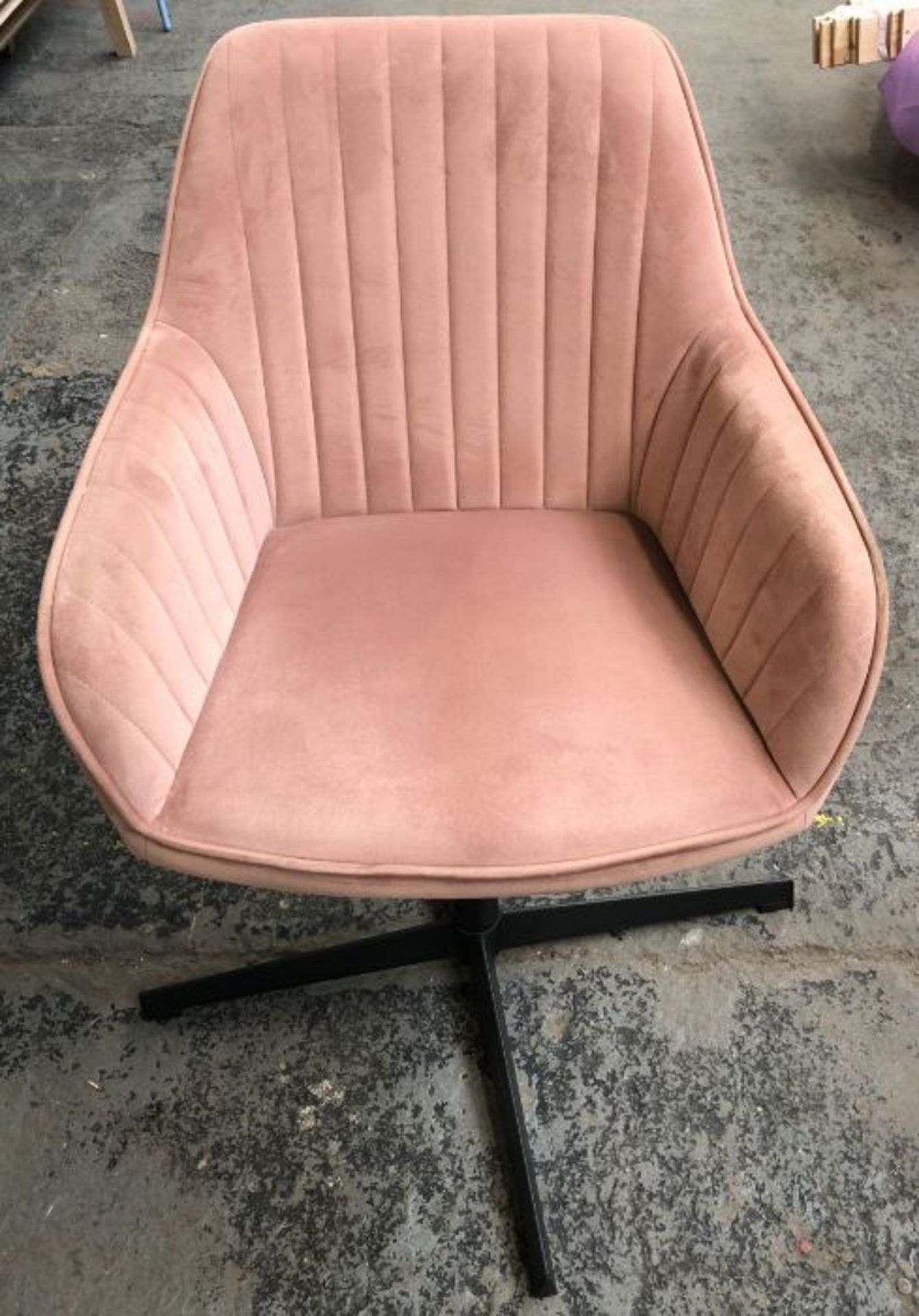 JOHN LEWIS BROOKS VELVET OFFICE CHAIR