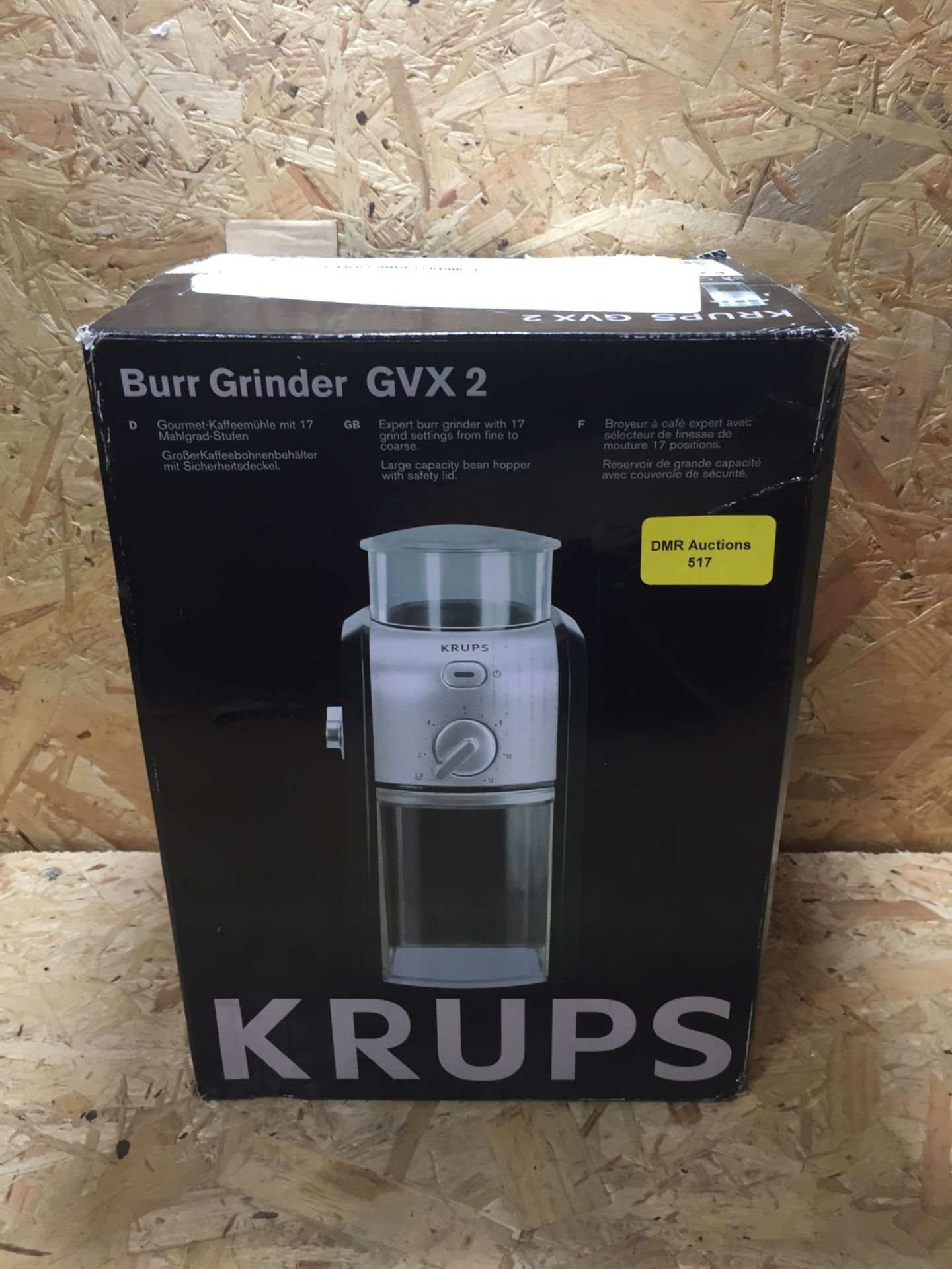 1 X KRUPS GVX 2 BURR GRINDER / RRP £35.00