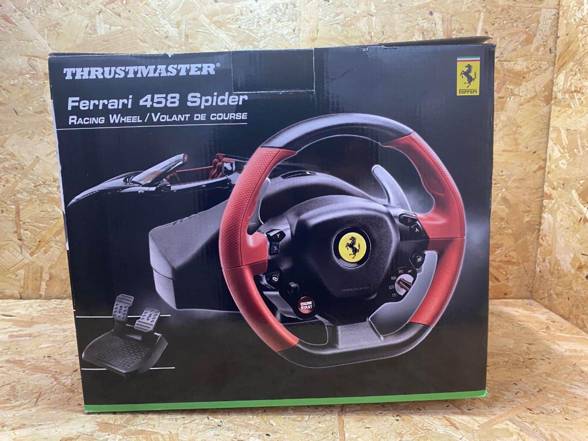 1 X THRUSTMASTER FERRARI 458 SPIDER RACING WHEEL / RRP £99.99