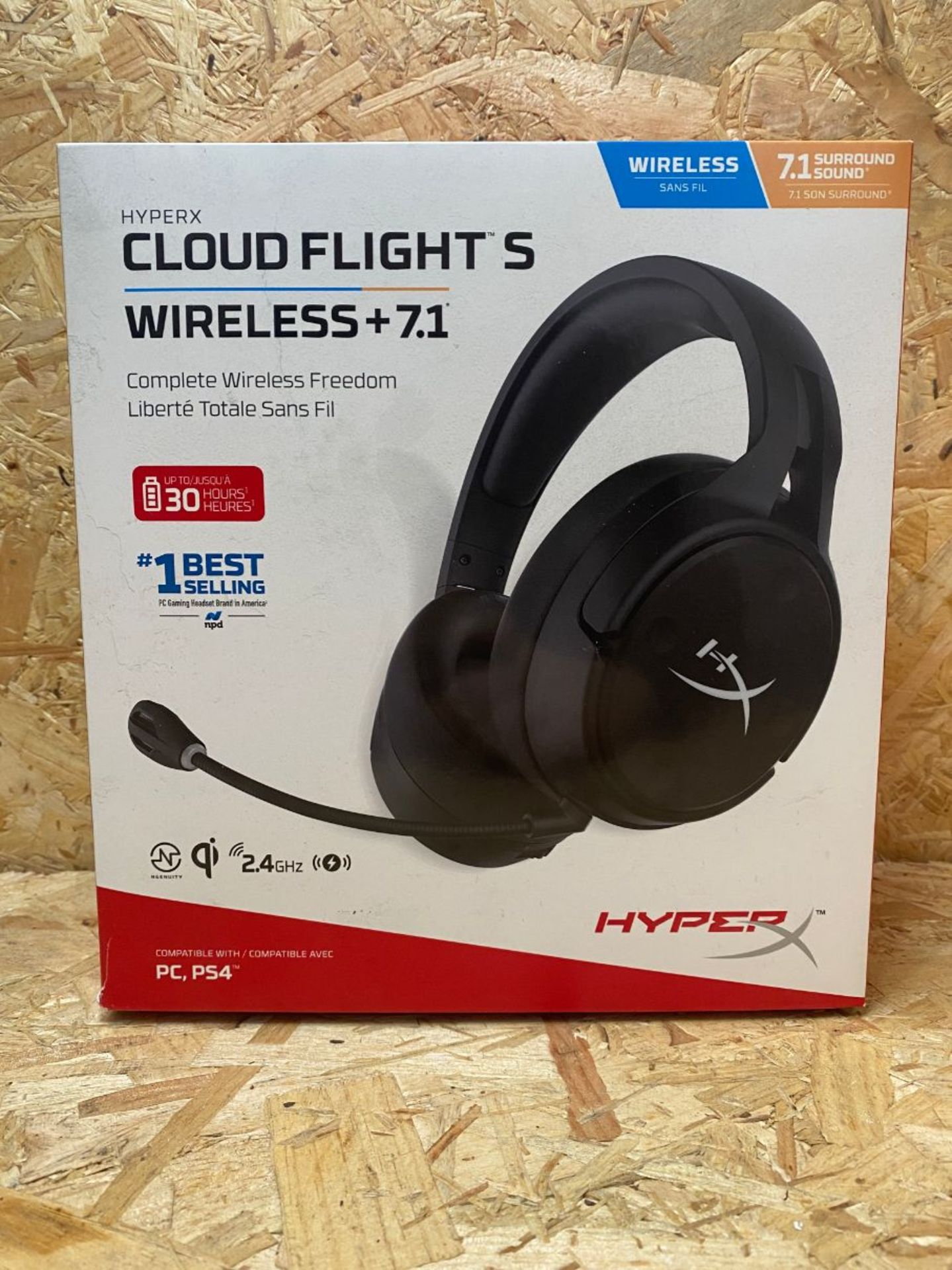 1 X HYPERX CLOUD FLIGHT S WIRELESS + 7.1 / RRP £74.99