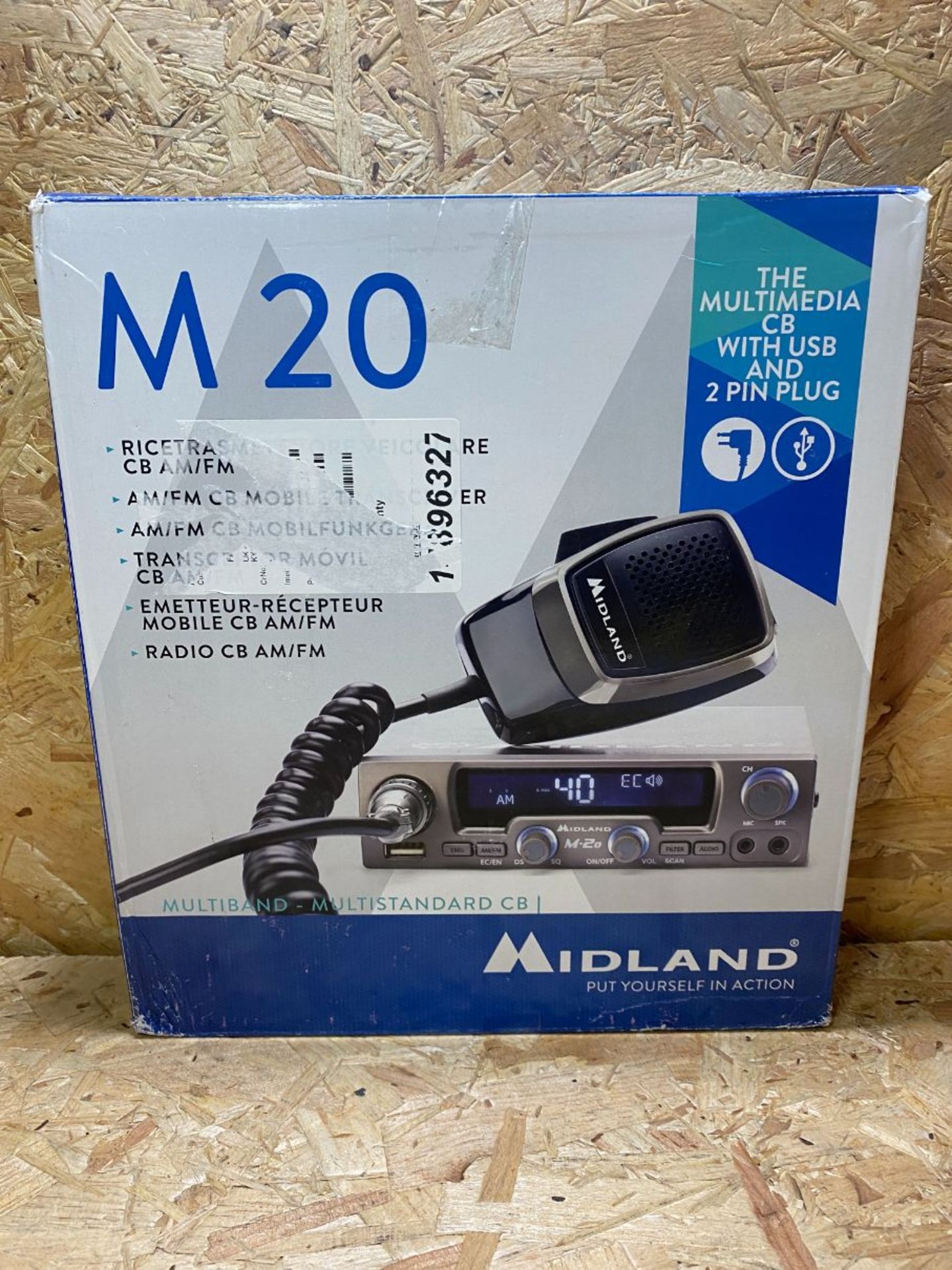 1 X MIDLAND M20 MULTIMEADIA CB WITH USB / RRP £109.00