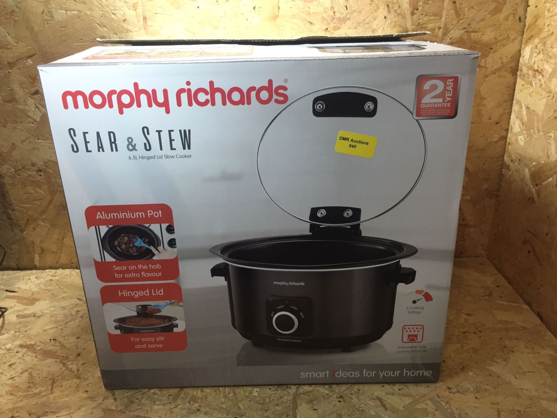 1 X MORPHY RICHARDS SEAR AND STEW 6.5L SLOW COOKER / RRP £39.99