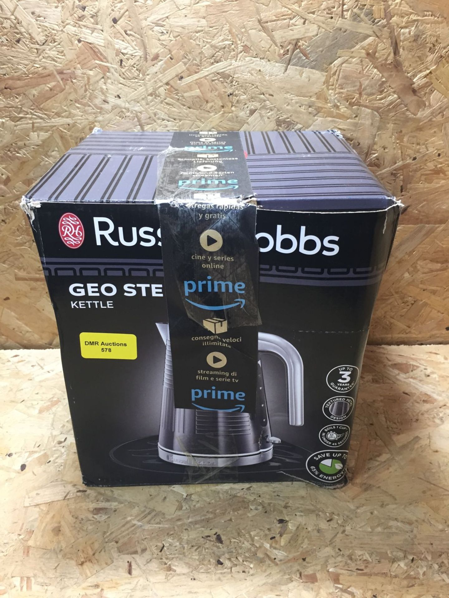 1 X RUSSELL HOBBS GEO STEEL KETTLE / RRP £45.00