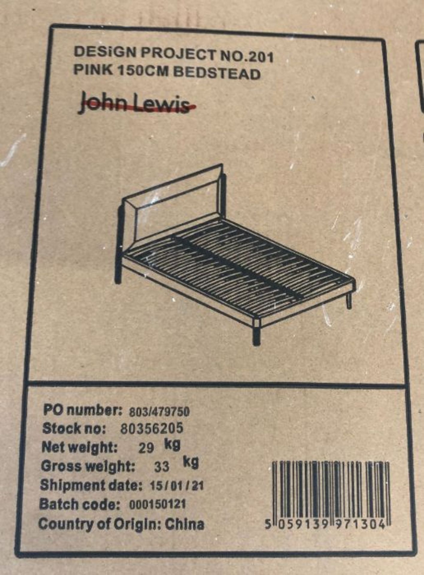 JOHN LEWIS PILLOW BED FRAME, KING SIZE