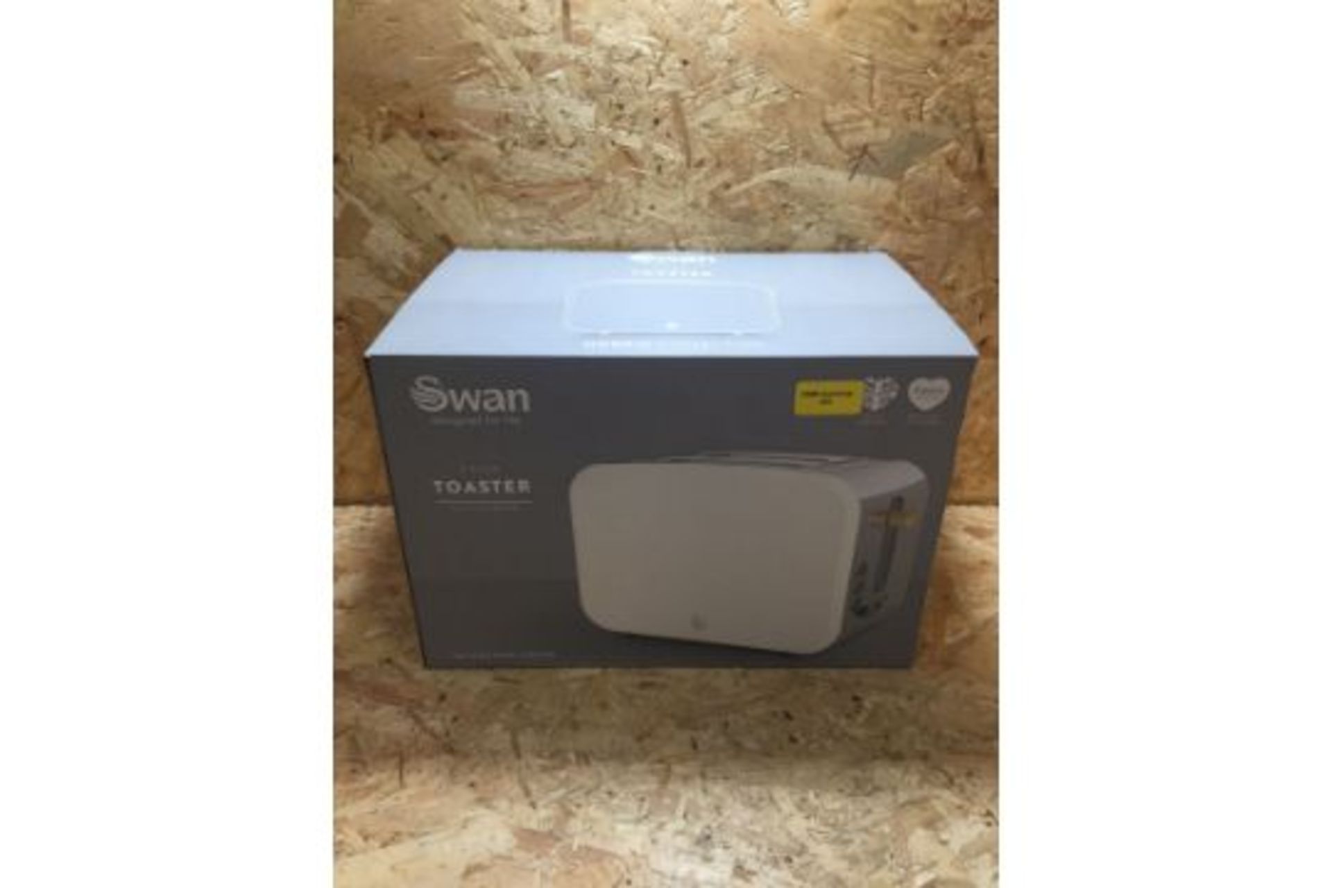 1 X SWAN 2 SLICE TOASTER IN COTTON WHITE / RRP £35.00