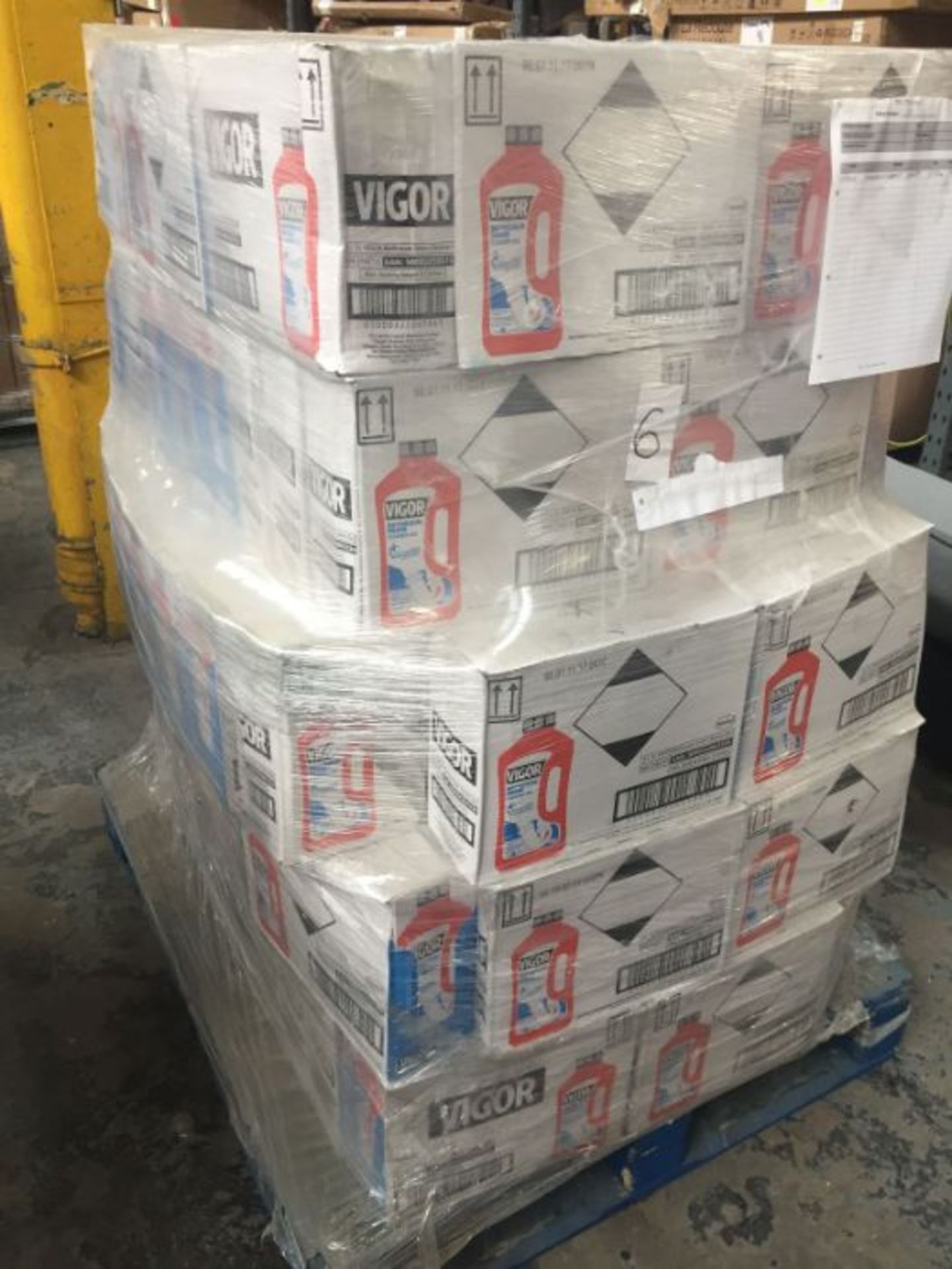 1 X BULK PALLET TO CONTAIN 111 X BOXES OF VIGOR BATHROOM CLEANER 1L BOTTLES, 5 BOTTLES PER BOX