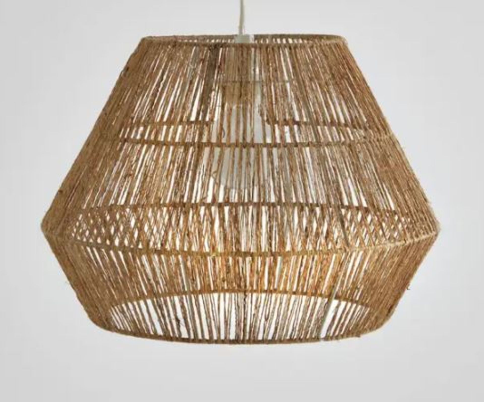 1 X YAKU CEILING LAMPSHADE IN NATURAL HEMP / GRADE A / RRP £75.00