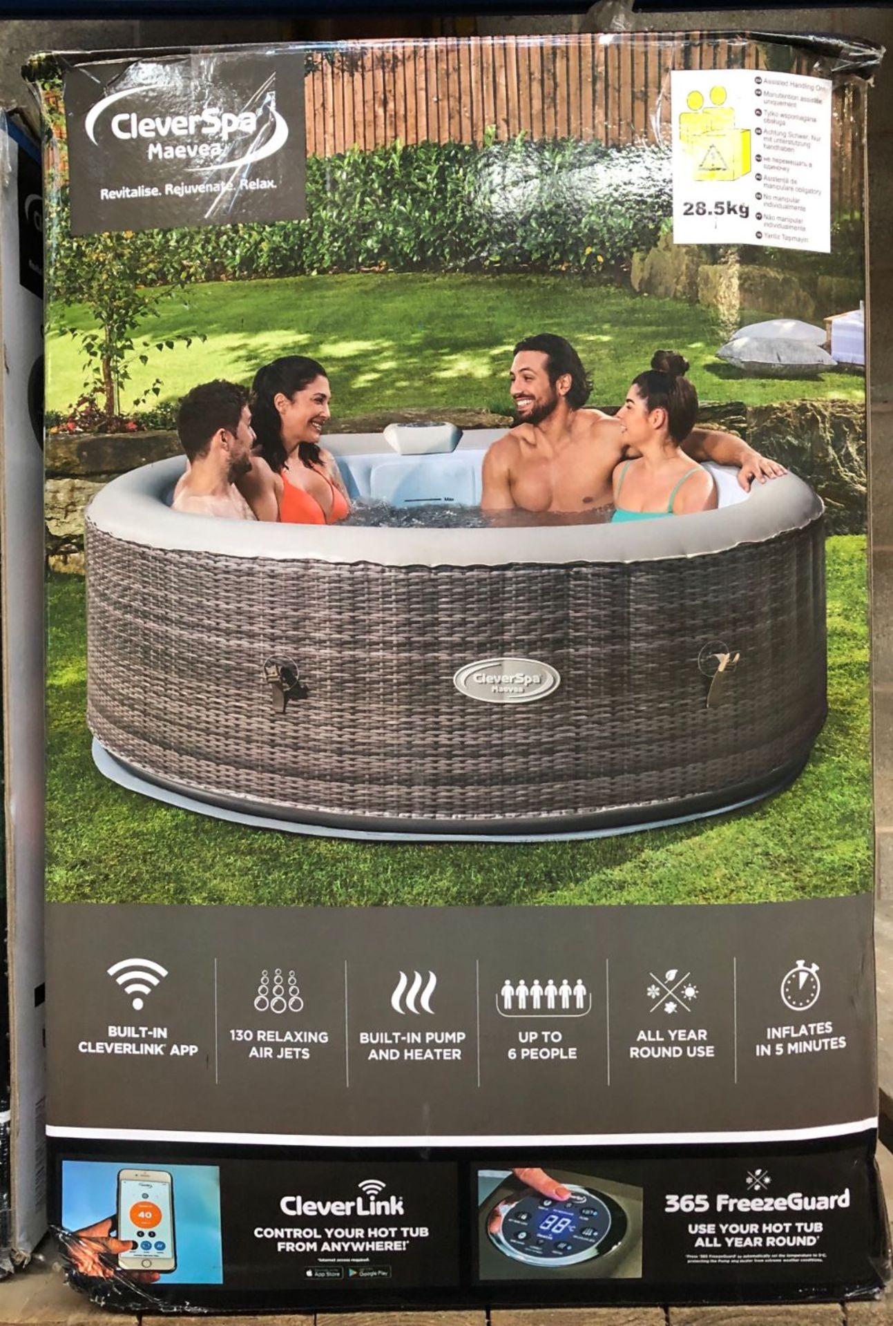 1 x CLEVERSPA MAEVE 6 PERSON HOT TUB - RRP £524.12