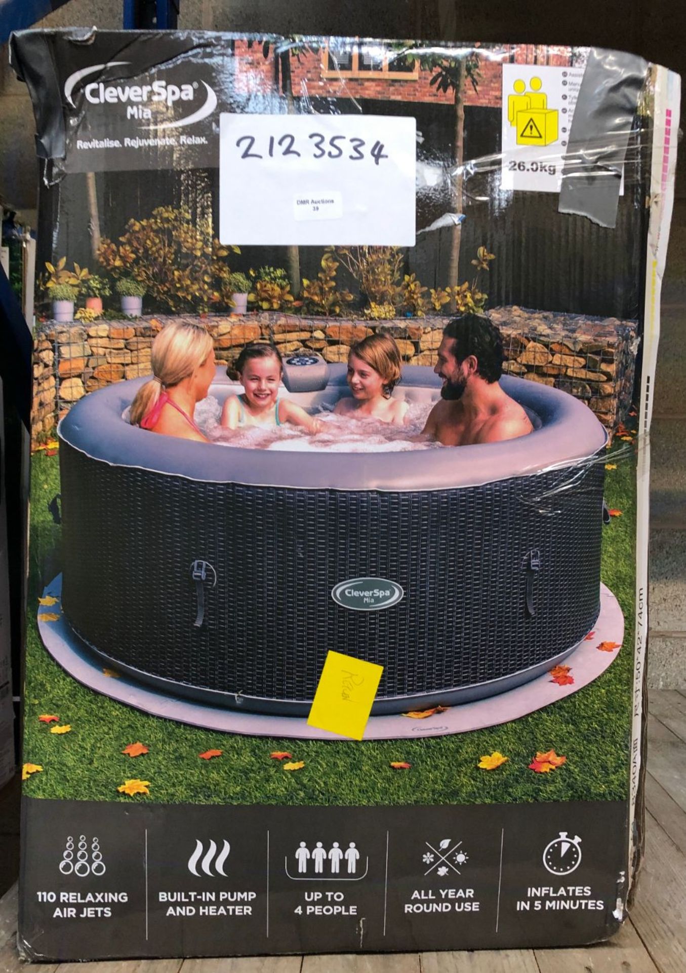 1 x CLEVERSPA MIA 4 PERSON HOT TUB - RRP £413.7