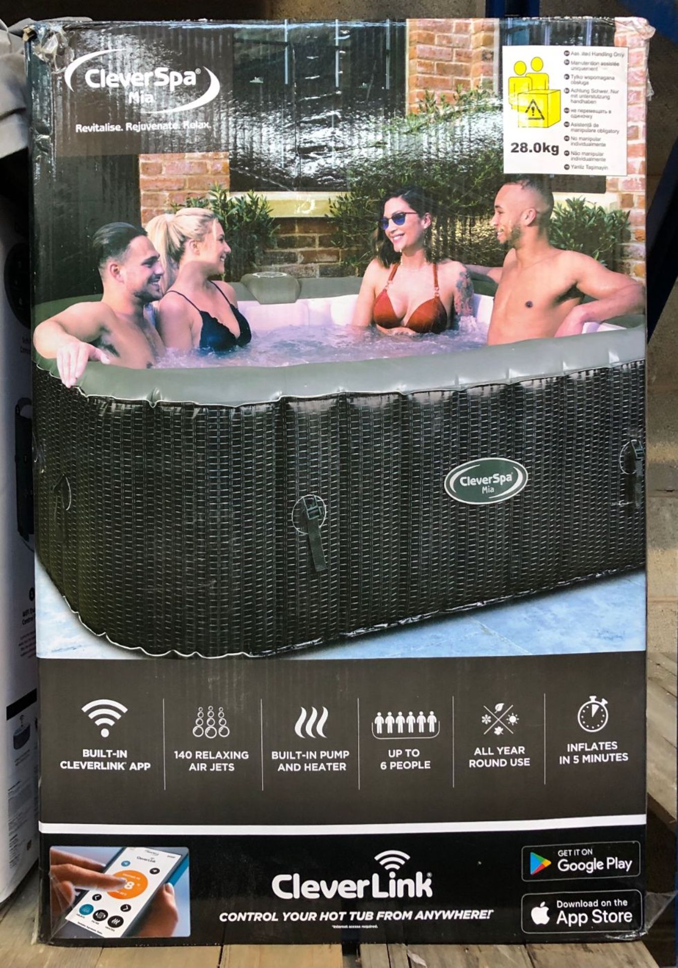 1 x CLEVERSPA MIA 6 PERSON HOT TUB - RRP £944