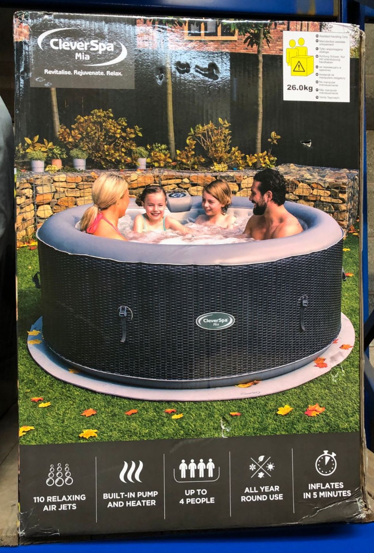 1 x CLEVERSPA MIA 4 PERSON HOT TUB - RRP £413.7