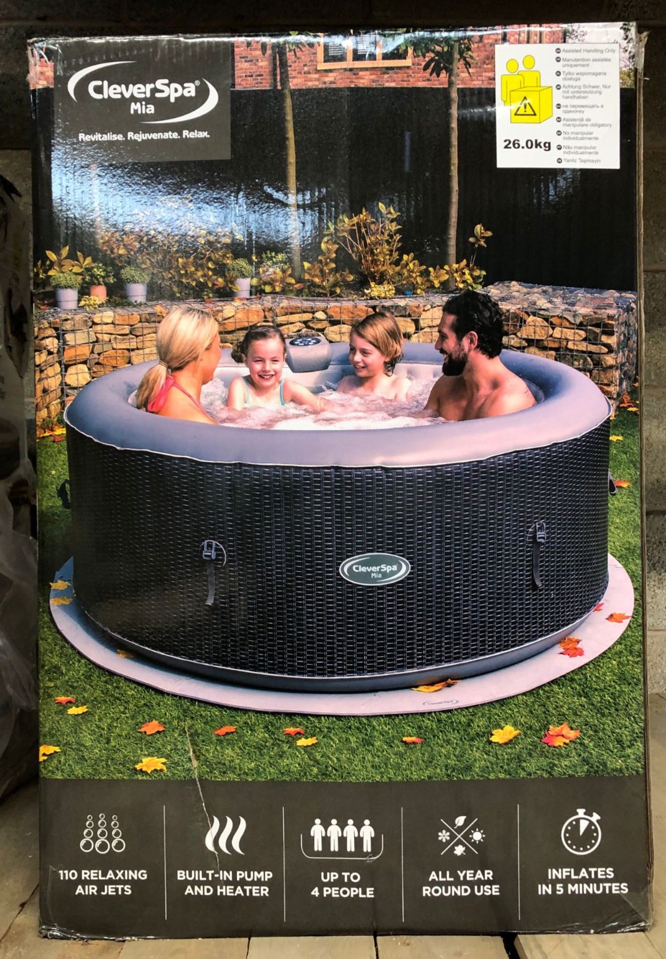 1 x CLEVERSPA MIA 4 PERSON HOT TUB - RRP £413.7