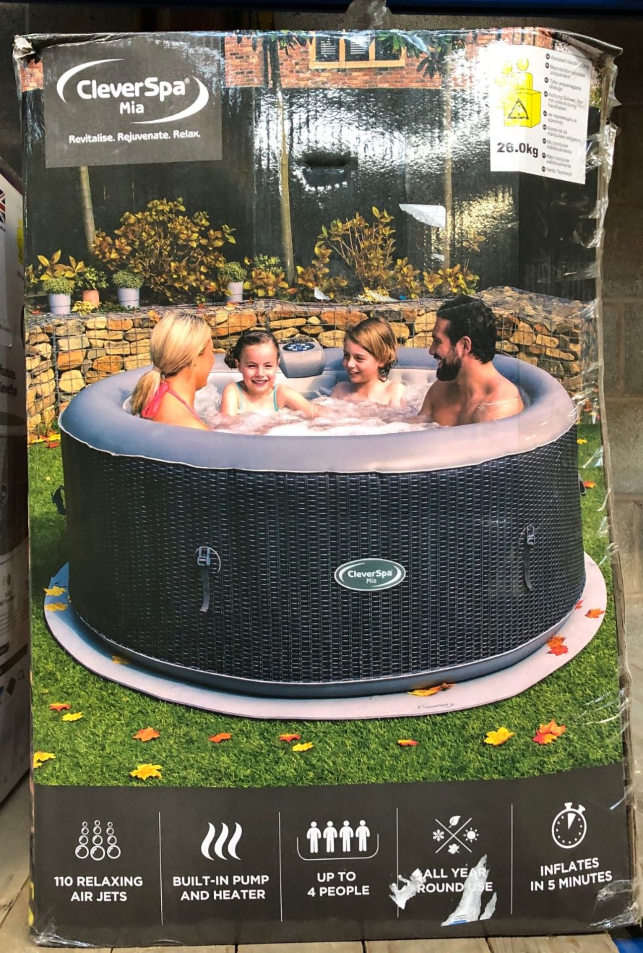 1 x CLEVERSPA MIA 4 PERSON HOT TUB - RRP £413.7