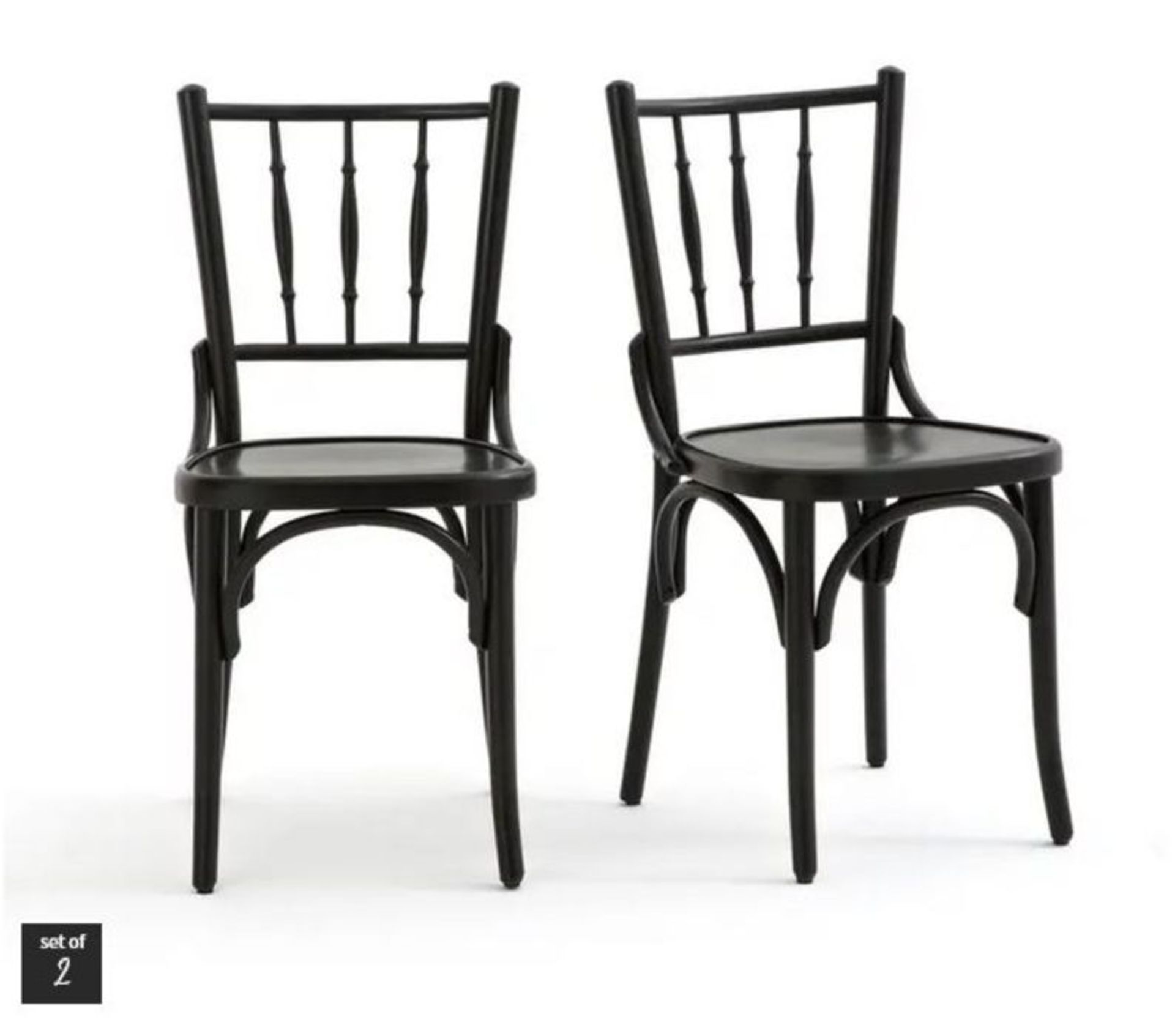 LA REDOUTE SET OF 2 BISTRO STYLE CHAIRS