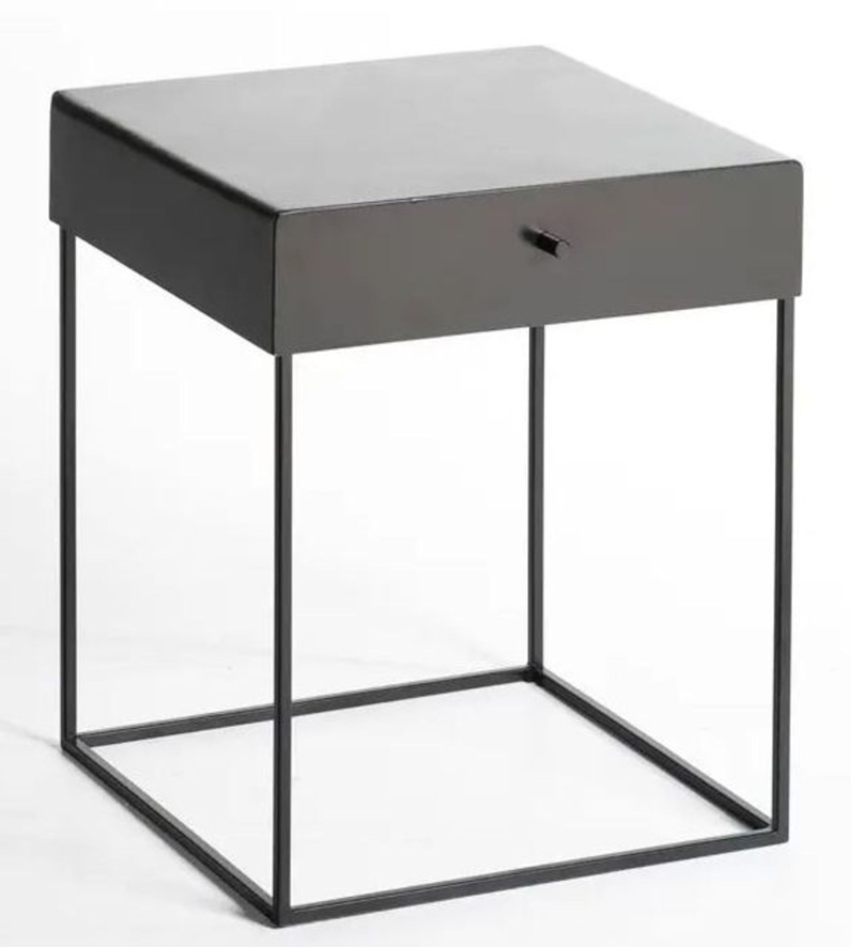 LA REDOUTE HYPNOS METAL BEDSIDE TABLE