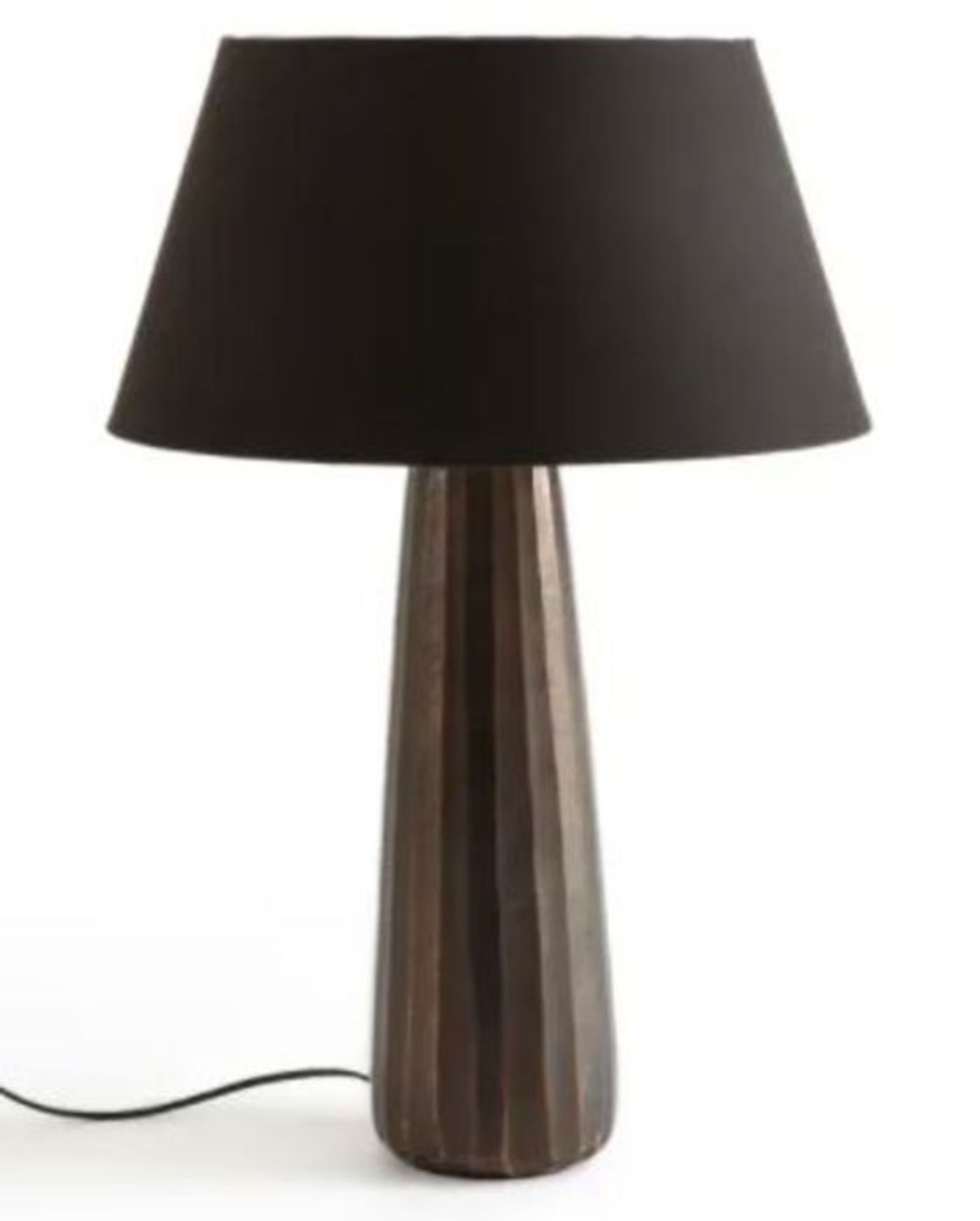 LA REDOUTE LOTKA ENGRAVED METAL TABLE LAMP (EURO 2 PIN PLUG)