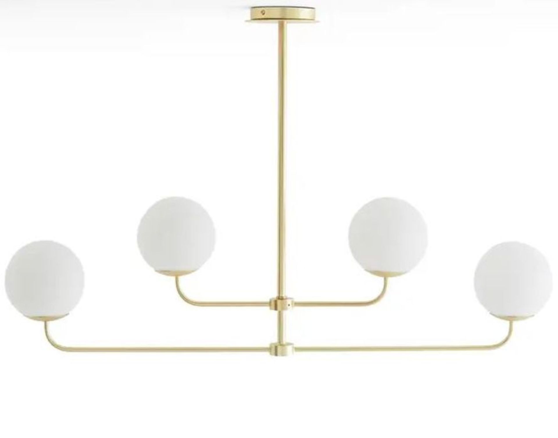 LA REDOUTE MORICIO CONTEMPORARY CEILING LIGHT IN METAL & OPAQUE GLASS