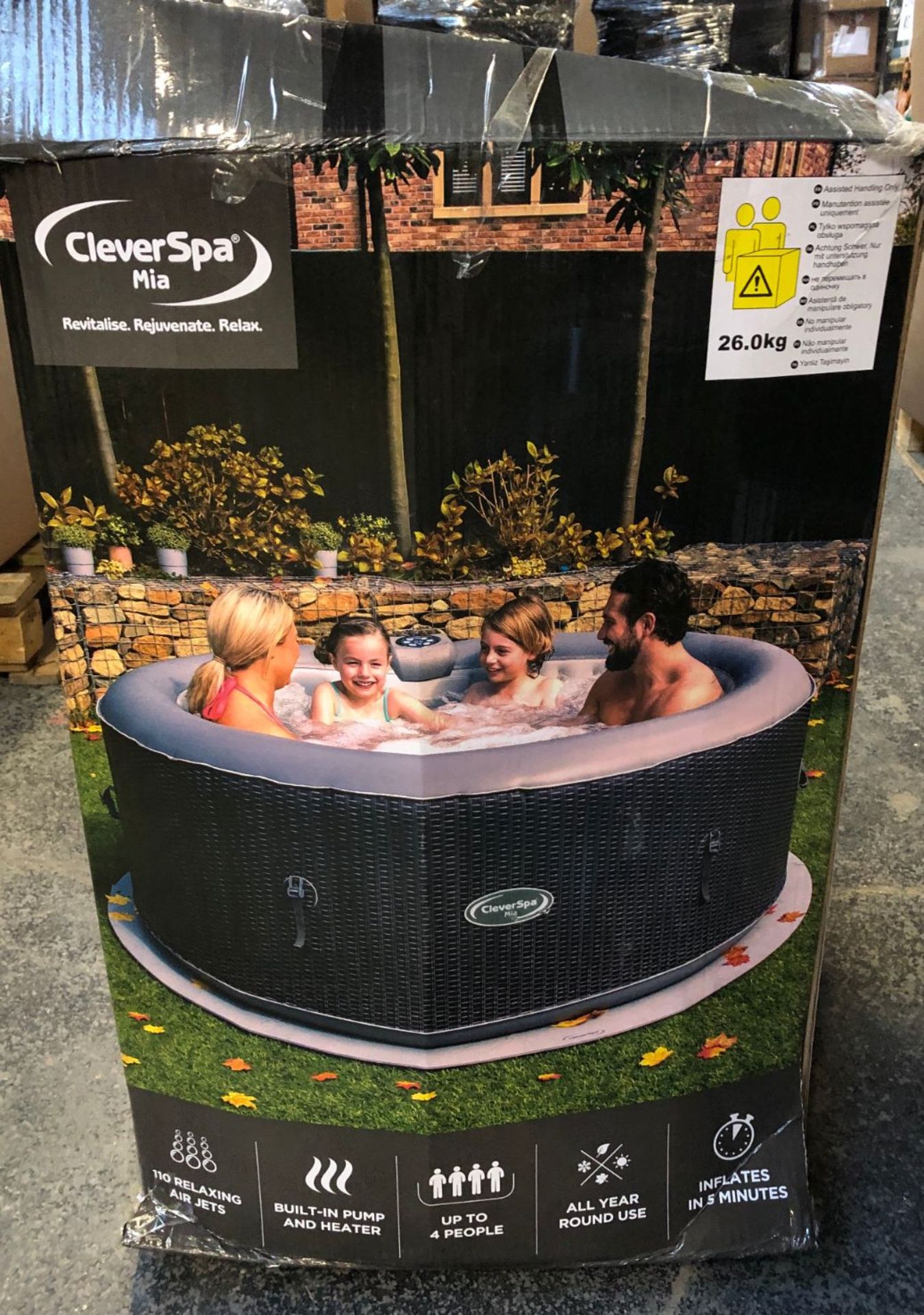 1 x CLEVERSPA MIA 4 PERSON HOT TUB - RRP £413.70