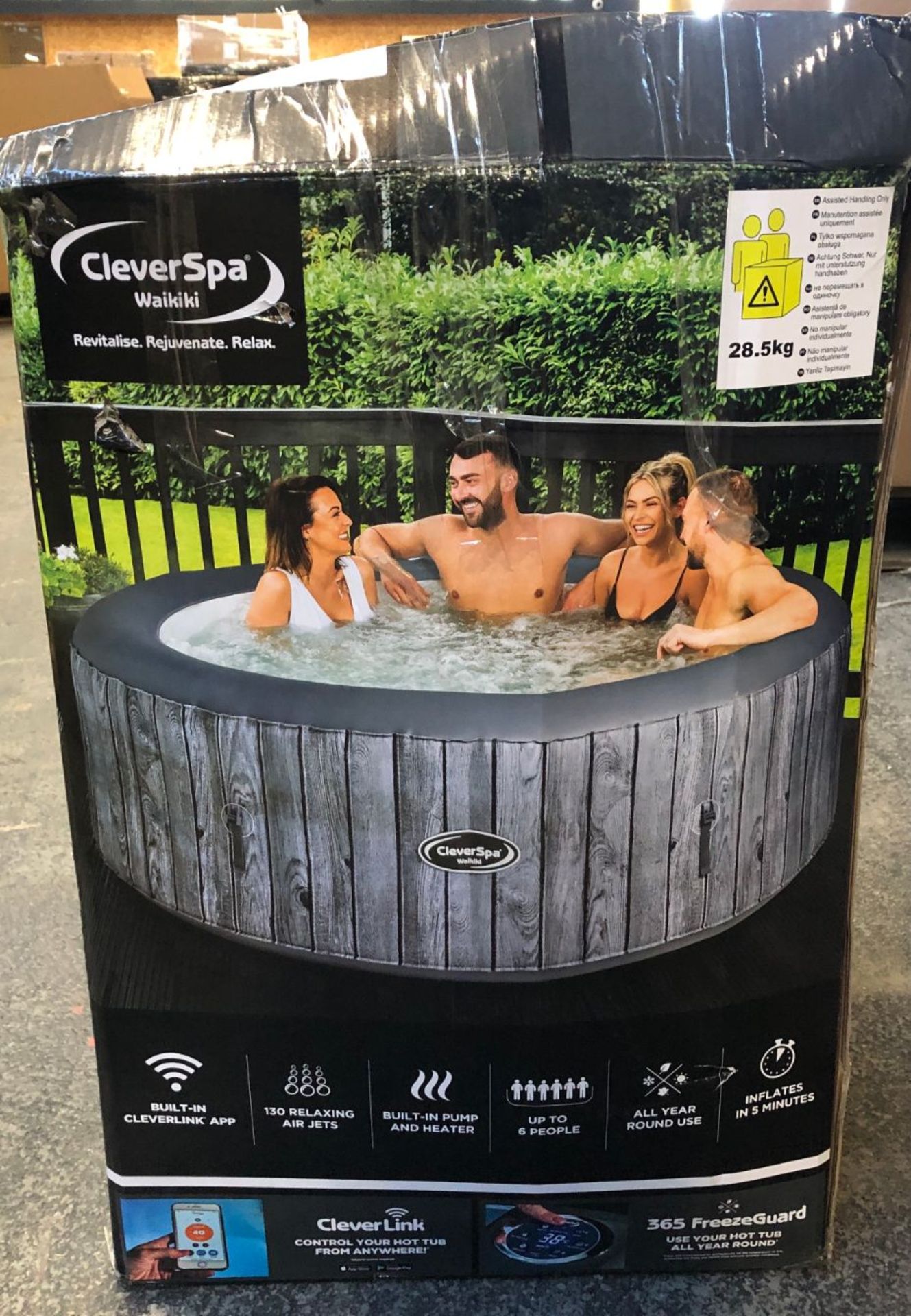 1 x CLEVERSPA IBEAM WAIKIKI 6 PERSON HOT TUB - RRP £524.12