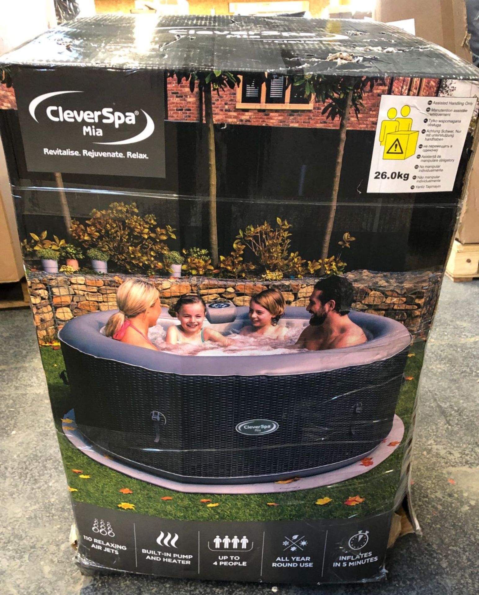 1 x CLEVERSPA MIA 4 PERSON HOT TUB - RRP £413.70