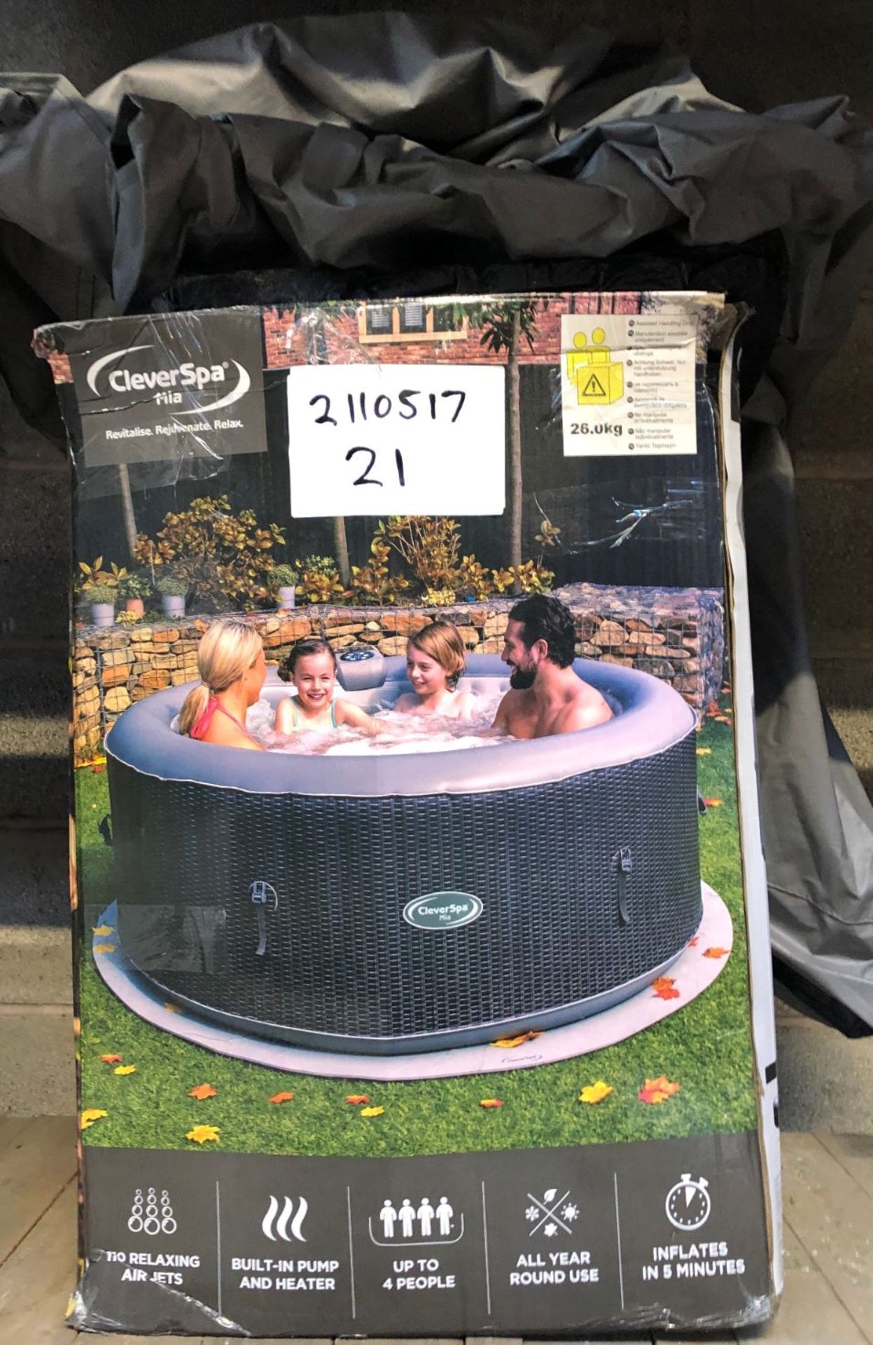 1 x CLEVERSPA MIA 4 PERSON HOT TUB - RRP £413.70