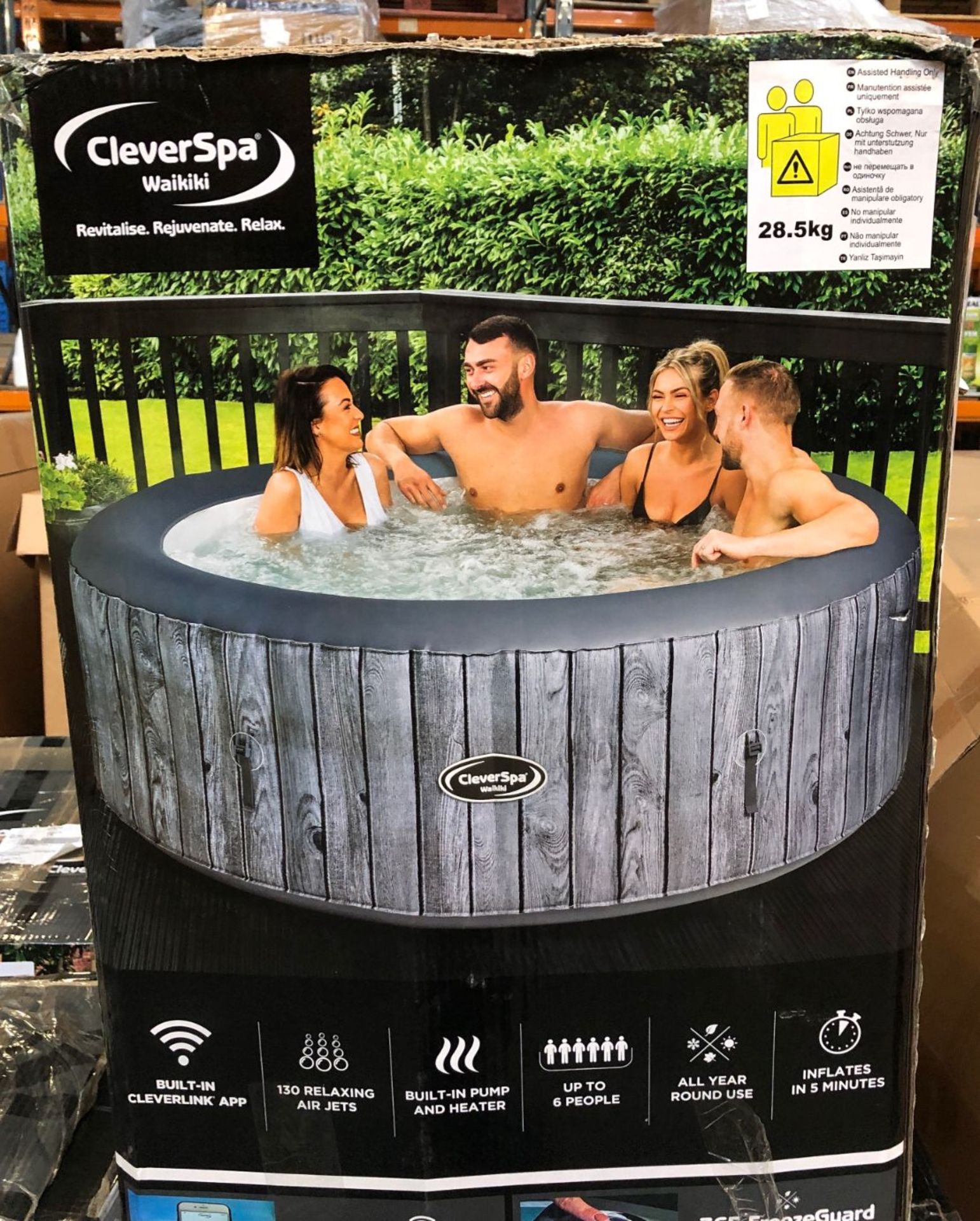 1 x CLEVERSPA IBEAM WAIKIKI 6 PERSON HOT TUB - RRP £524.12