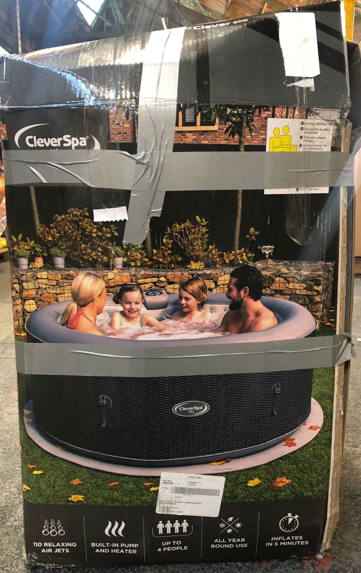 1 x CLEVERSPA MIA 4 PERSON HOT TUB - RRP £413.70