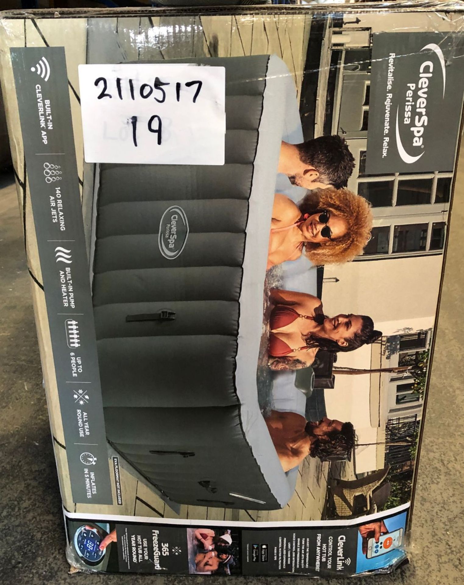 1 x CLEVERSPA PERISSA 6 PERSON HOT TUB - RRP £558.26