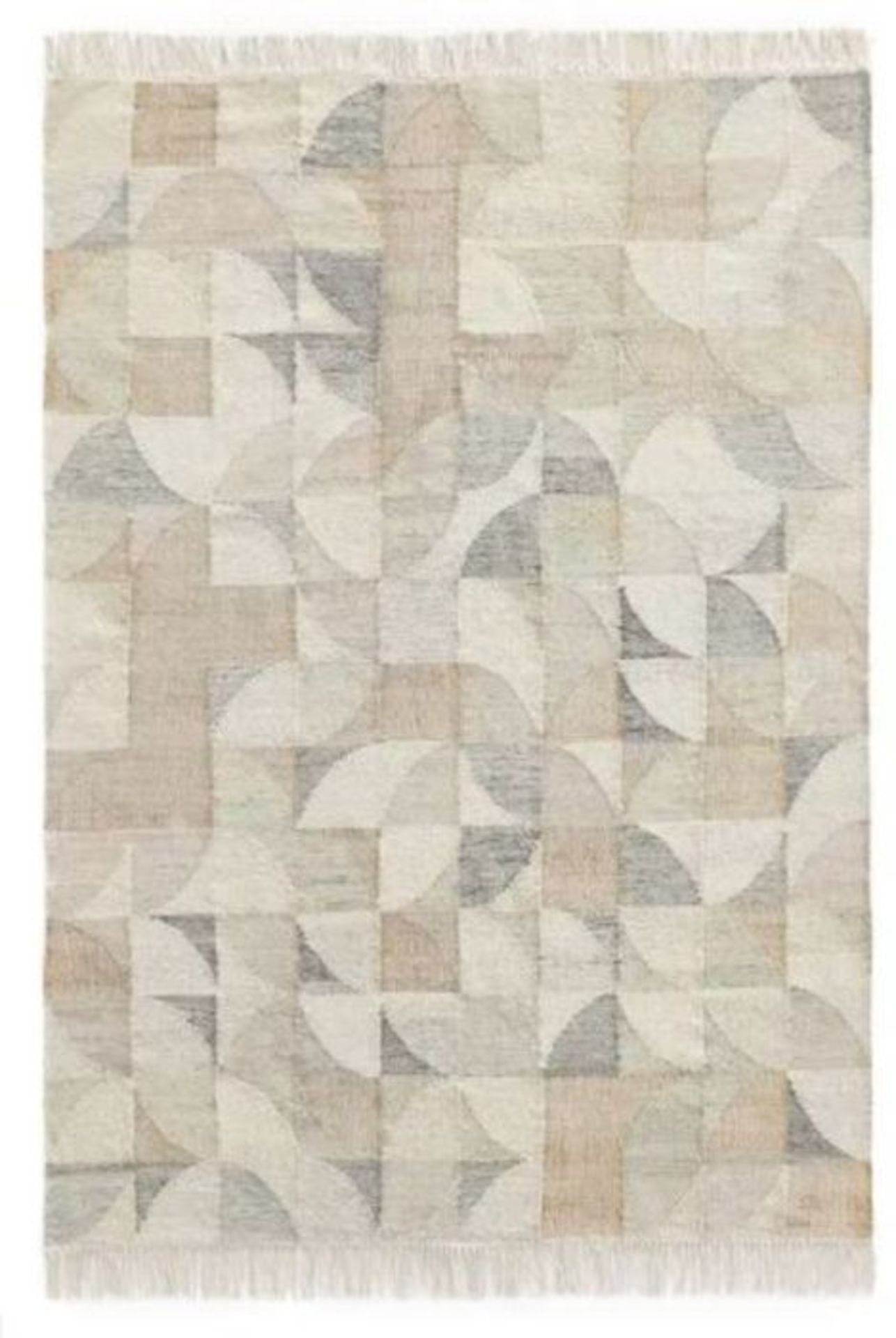 LA REDOUTE BAZYLI JUTE AND COTTON RUG IN PASTEL COLOURS / 160X230CM