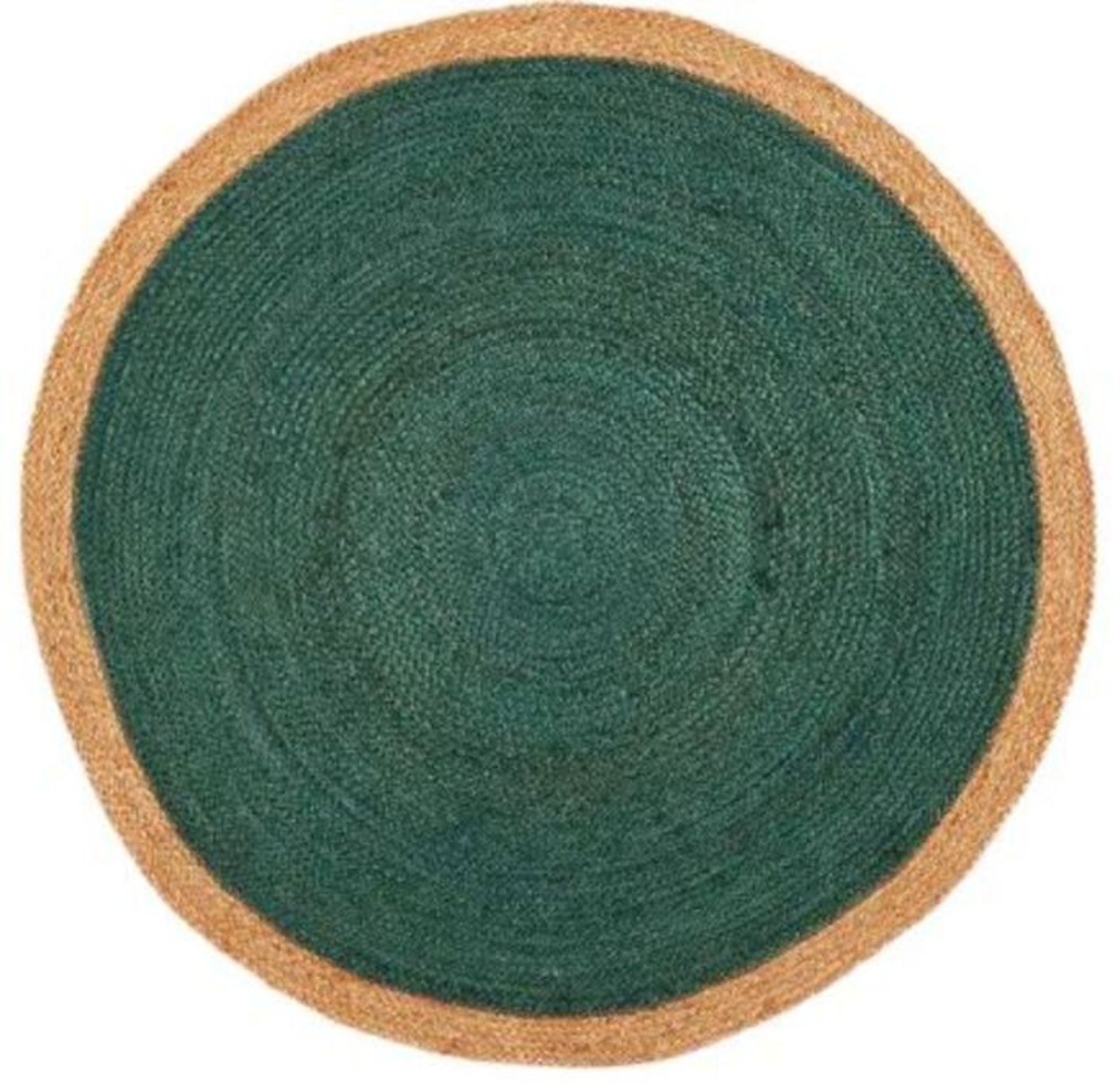 LA REDOUTE AFTAS COLOURFUL ROUND JUTE RUG / 120CM DIAMETER