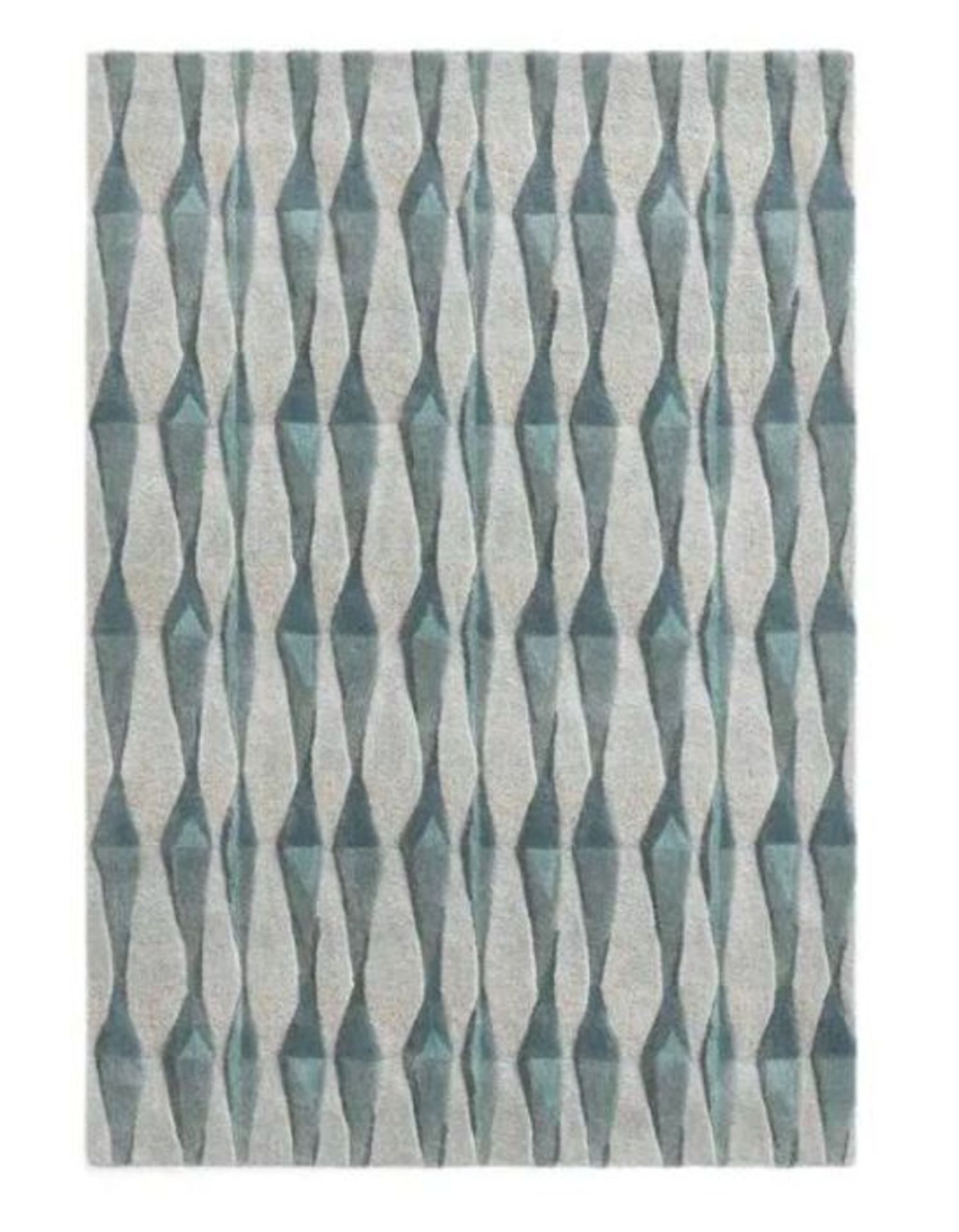 LA REDOUTE GAAGEA WOOL AND VISCOSE TUFTED DIAMOND RUG / 120X180