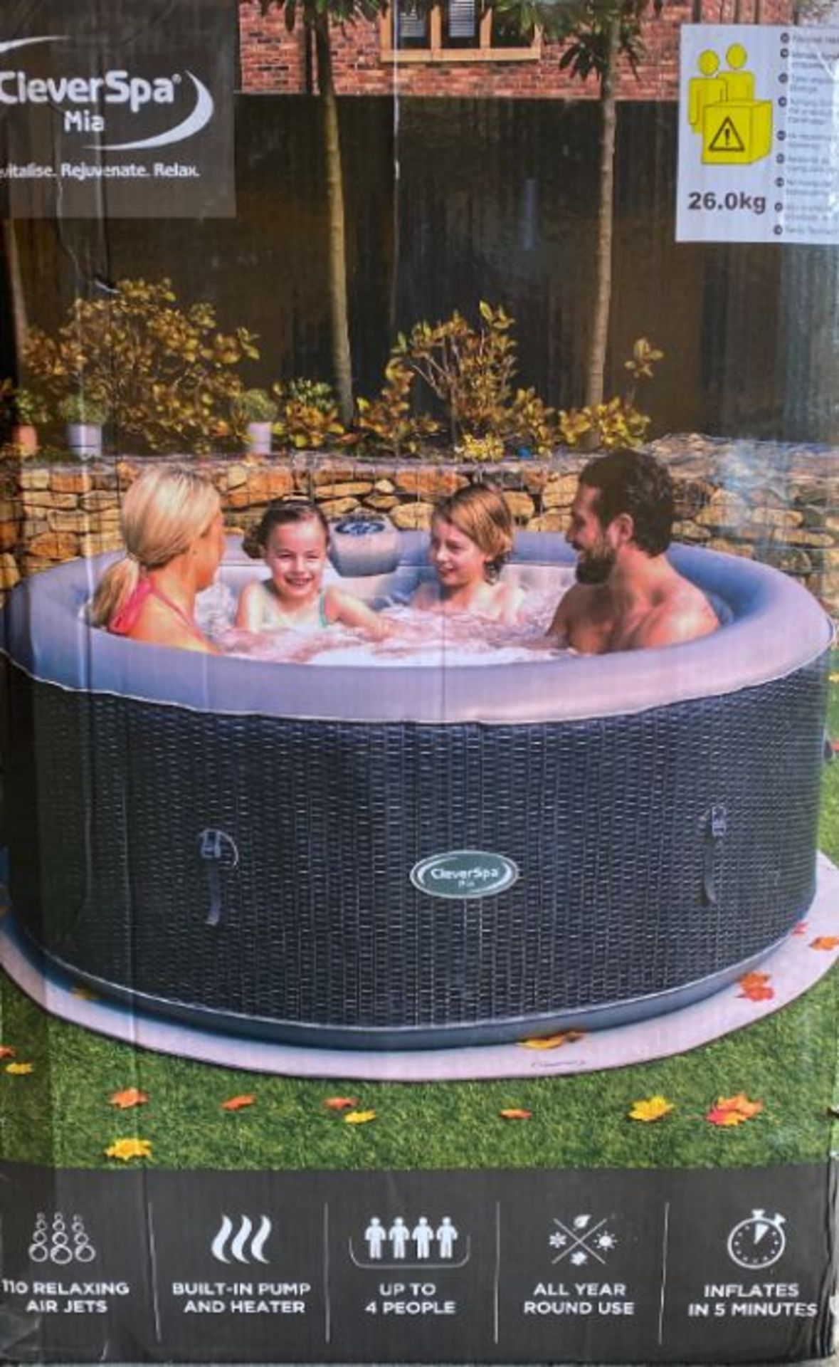 1 x CLEVERSPA MIA 4 PERSON HOT TUB - RRP £413.70 - Image 3 of 3