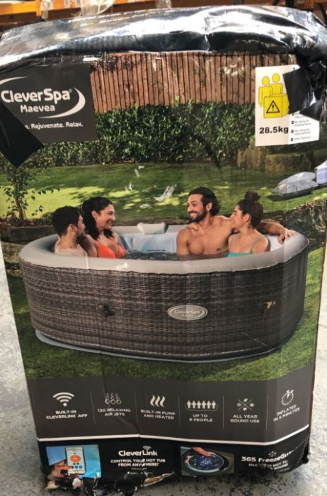 1 x CLEVERSPA MAEVE 6 PERSON HOT TUB - RRP £524.12