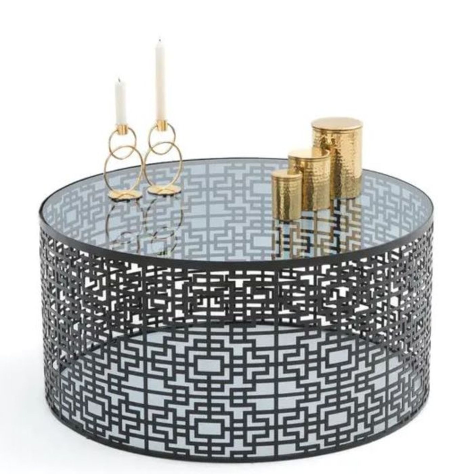 LA REDOUTE GUEISHI OPENWORK METAL COFFEE TABLE