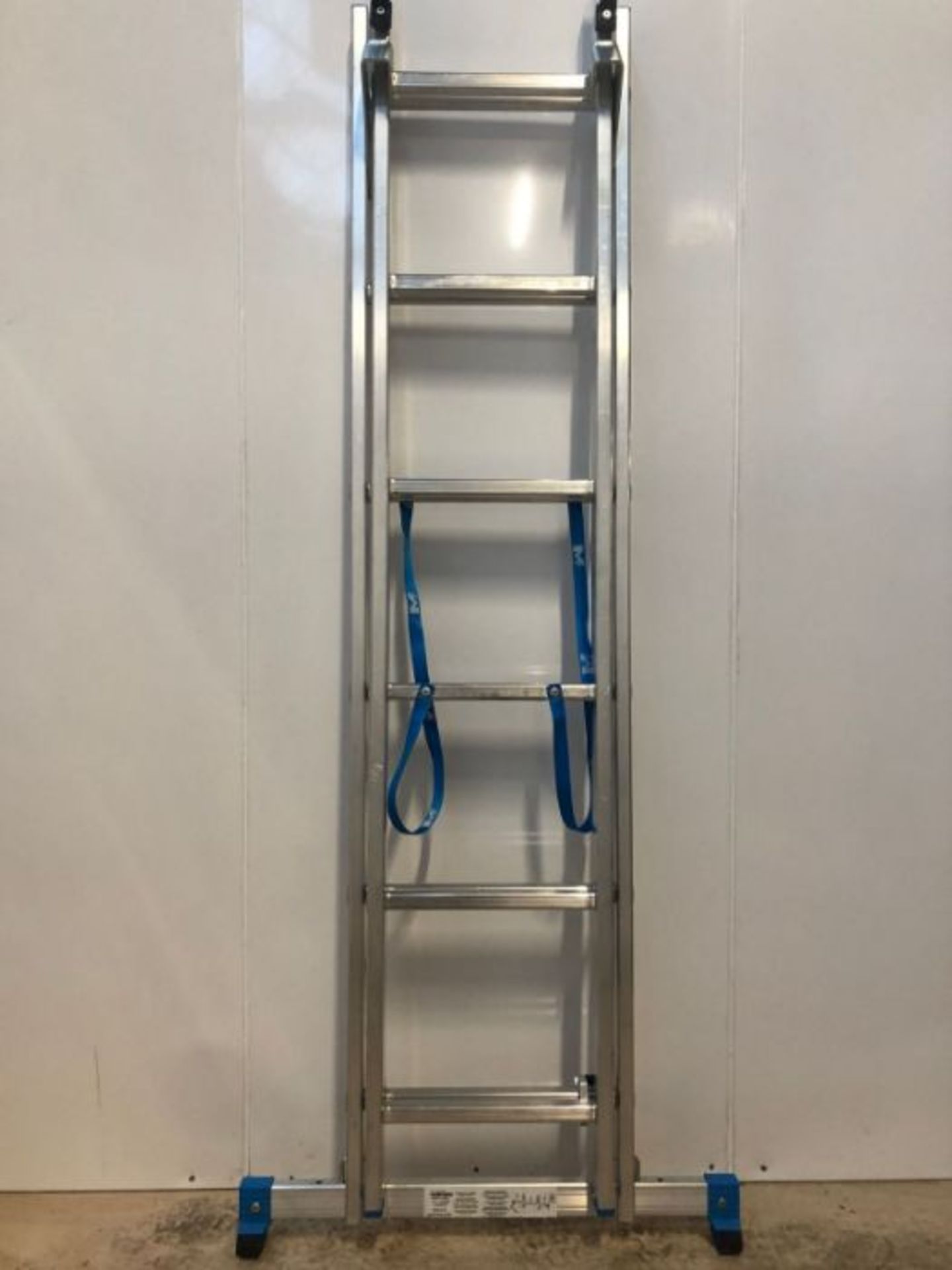 1 X MAC ALLISTER 2-SECTION 3-WAY 12 TREAD ALUMINIUM COMBINATION LADDER 2.6M / RRP £72.00 /